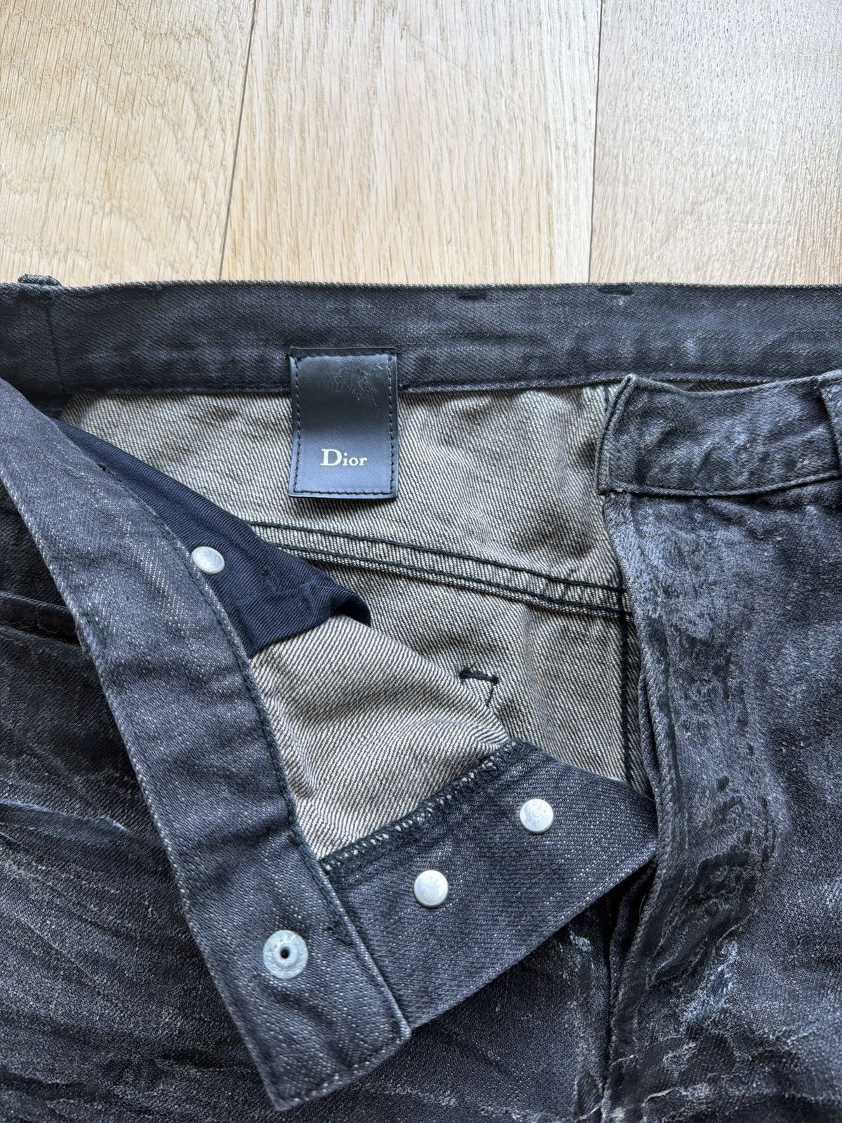 Dior Hedi Slimane Era Dior Homme waxed jeans Size US 31 - 7 Thumbnail
