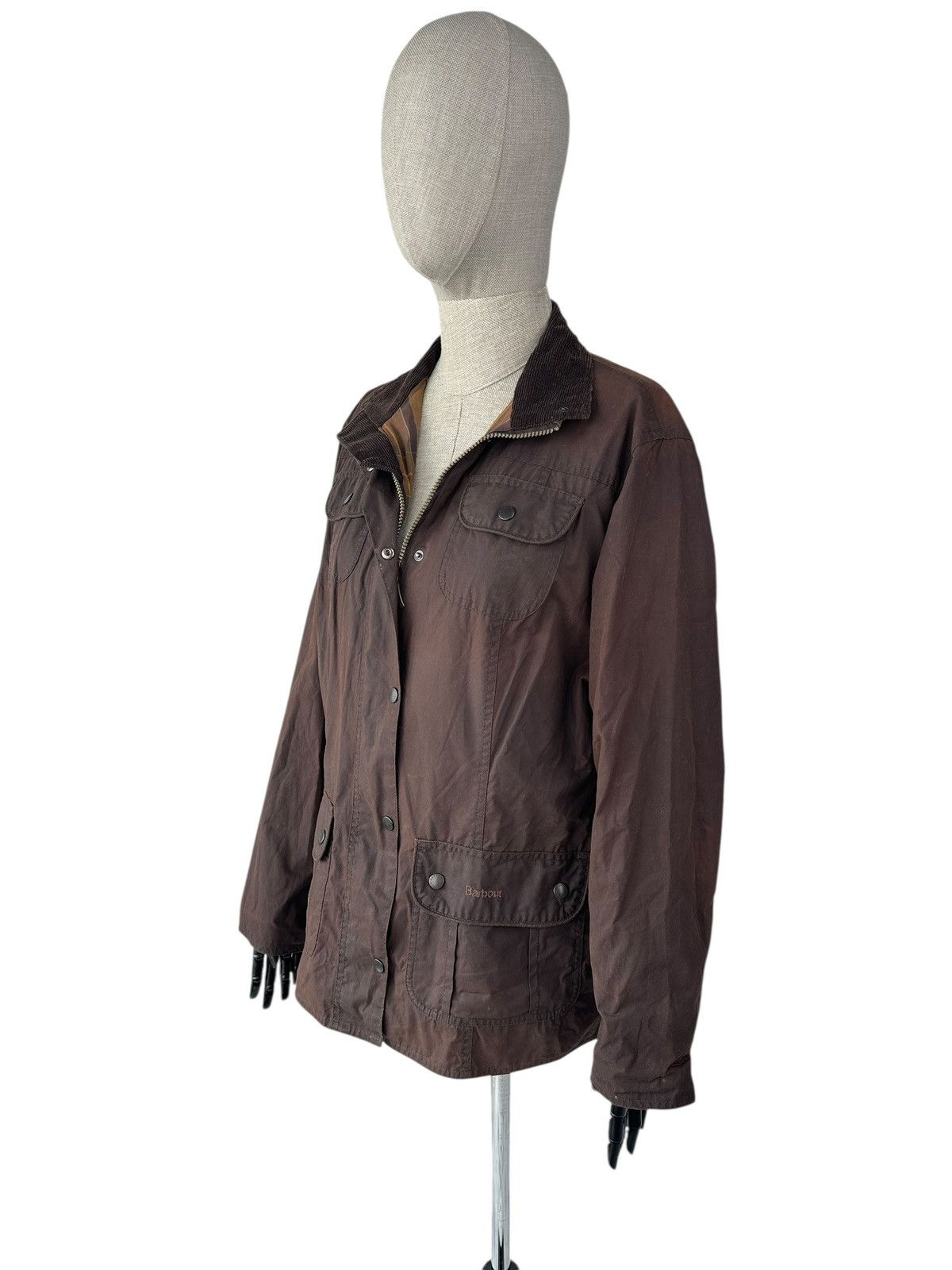 Barbour Ladies BARBOUR Flyweight Wax Utility Brown Coat Jacket UK 18 Size XL / US 12-14 / IT 48-50 - 1 Thumbnail