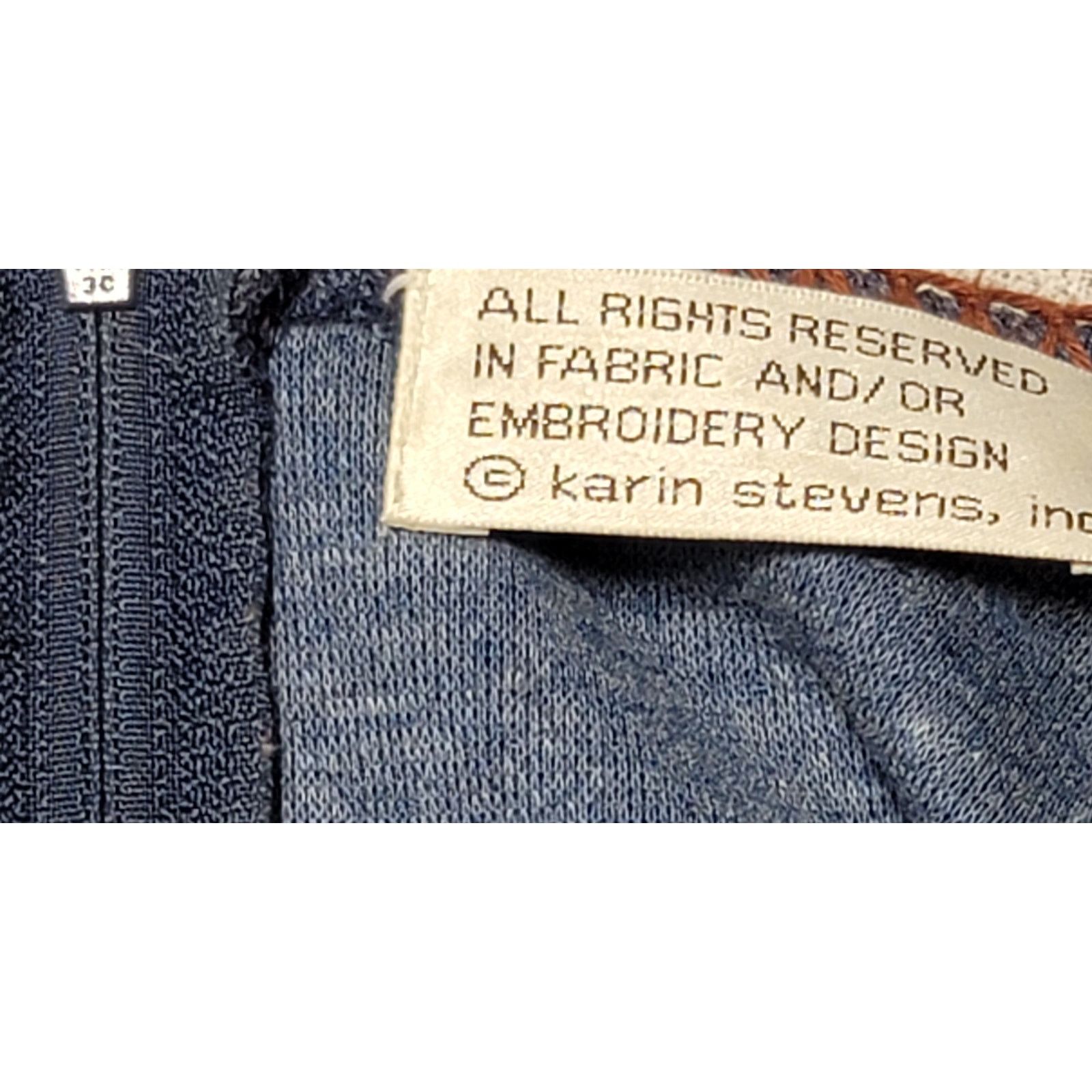Other Karin Stevens Blue Knit Midi Dress W/Jacket 8P Buttons Size M / US 6-8 / IT 42-44 - 8 Thumbnail