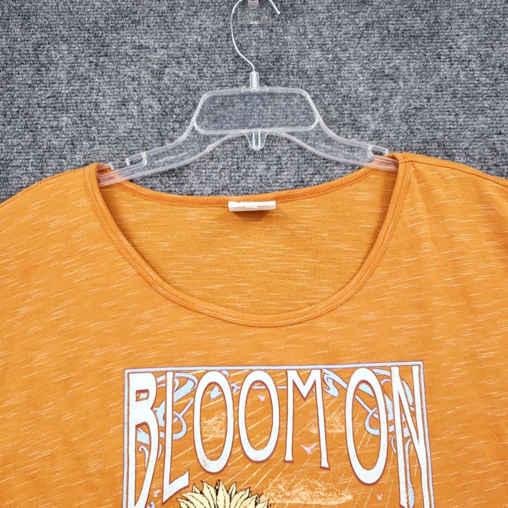 Sunflower Trueself Orange Sunflower Bloom Blouse Women 3X Plus Casual Top Size XXL / US 16-18 / IT 52-54 - 3 Thumbnail
