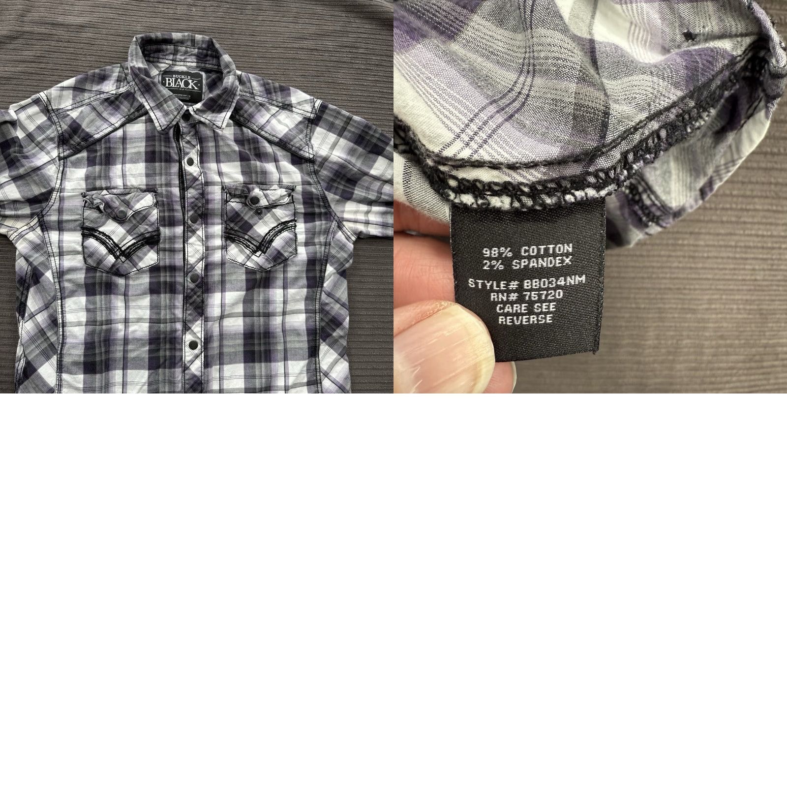 Vintage BKE Buckle Shirt Mens Medium Plaid Cotton Athletic Fit Long Sleeve Button Up Size US M / EU 48-50 / 2 - 8 Thumbnail