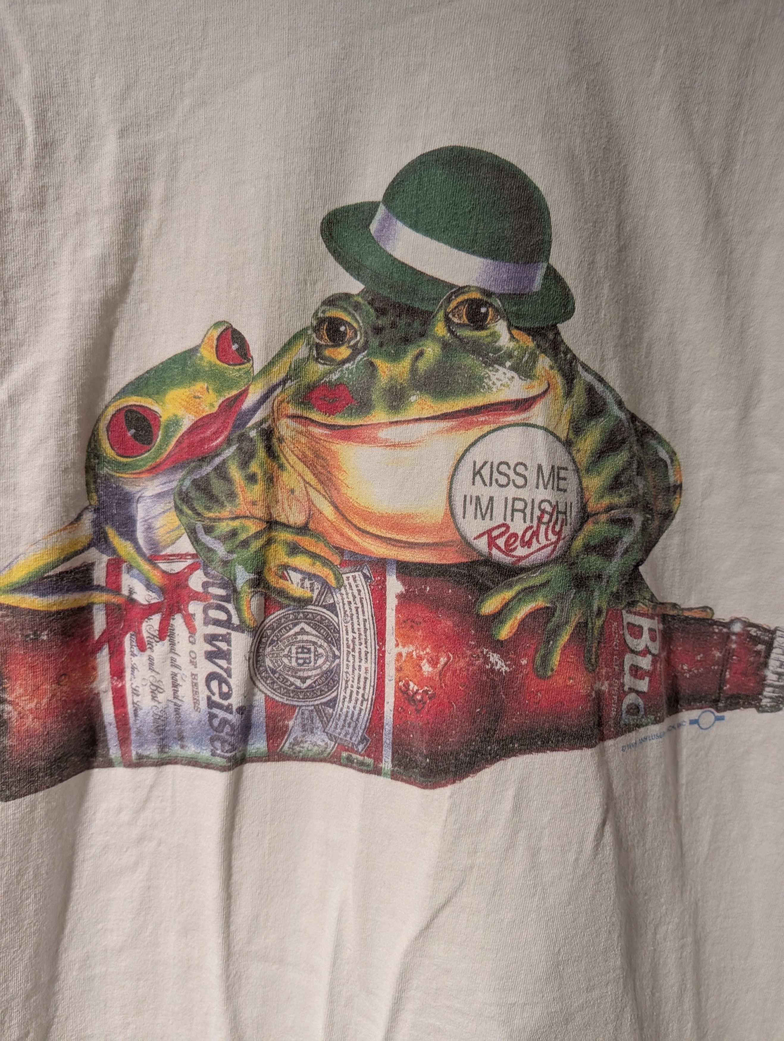 Budweiser Vintage 1996 Budweiser Frogs T-Shirt Anheuser-Busch Promo Size US XL / EU 56 / 4 - 2 Thumbnail
