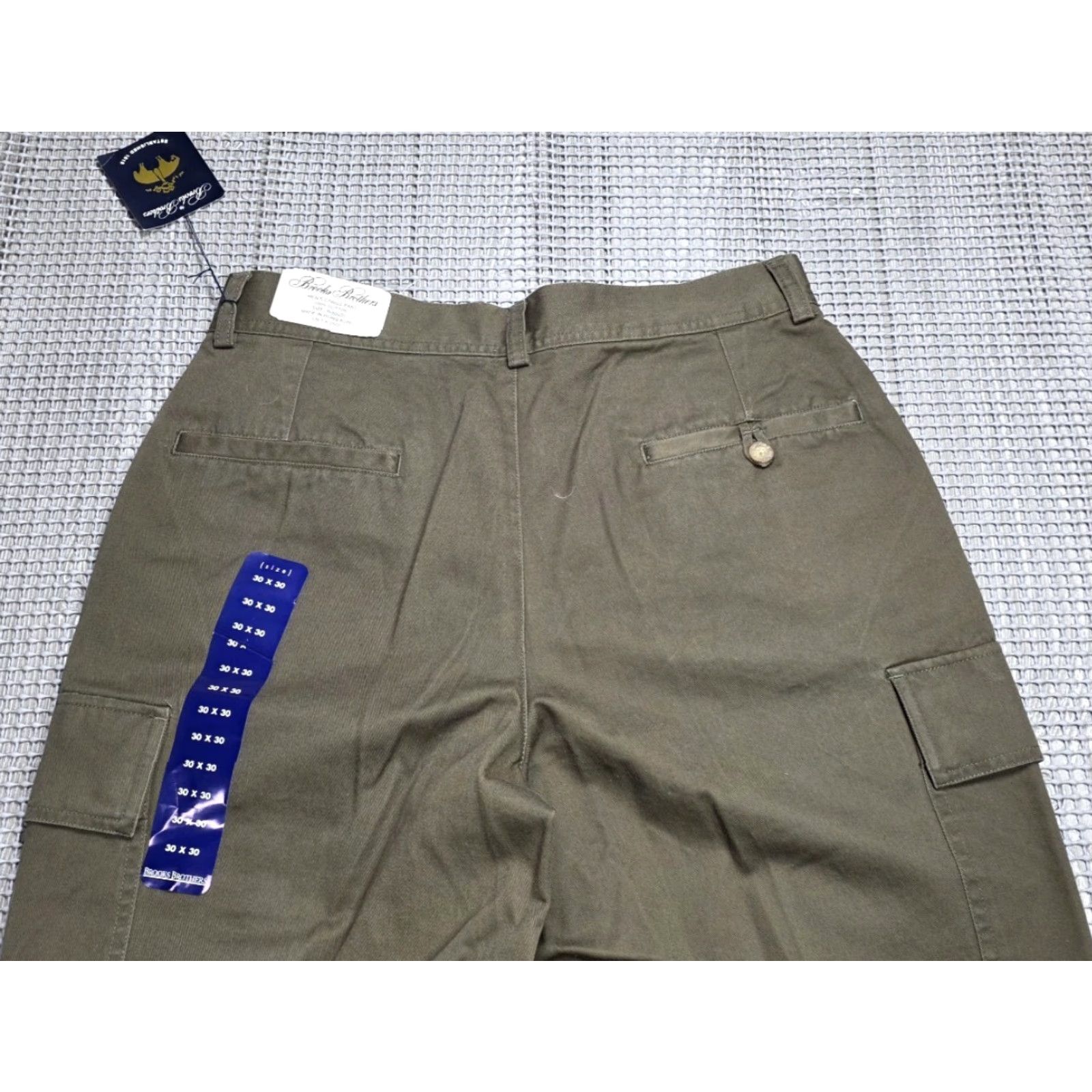 Brooks Brothers VINTAGE Brooks Brothers Pants Men 30X30 Cargo Baggy Cotton Canvas 90s Green Size US 30 / EU 46 - 4 Thumbnail