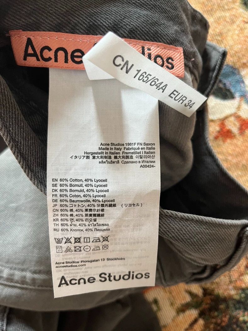 Acne Studios acne studios size:34 Solid-colored loose straight-leg jean Size 31" - 9 Thumbnail