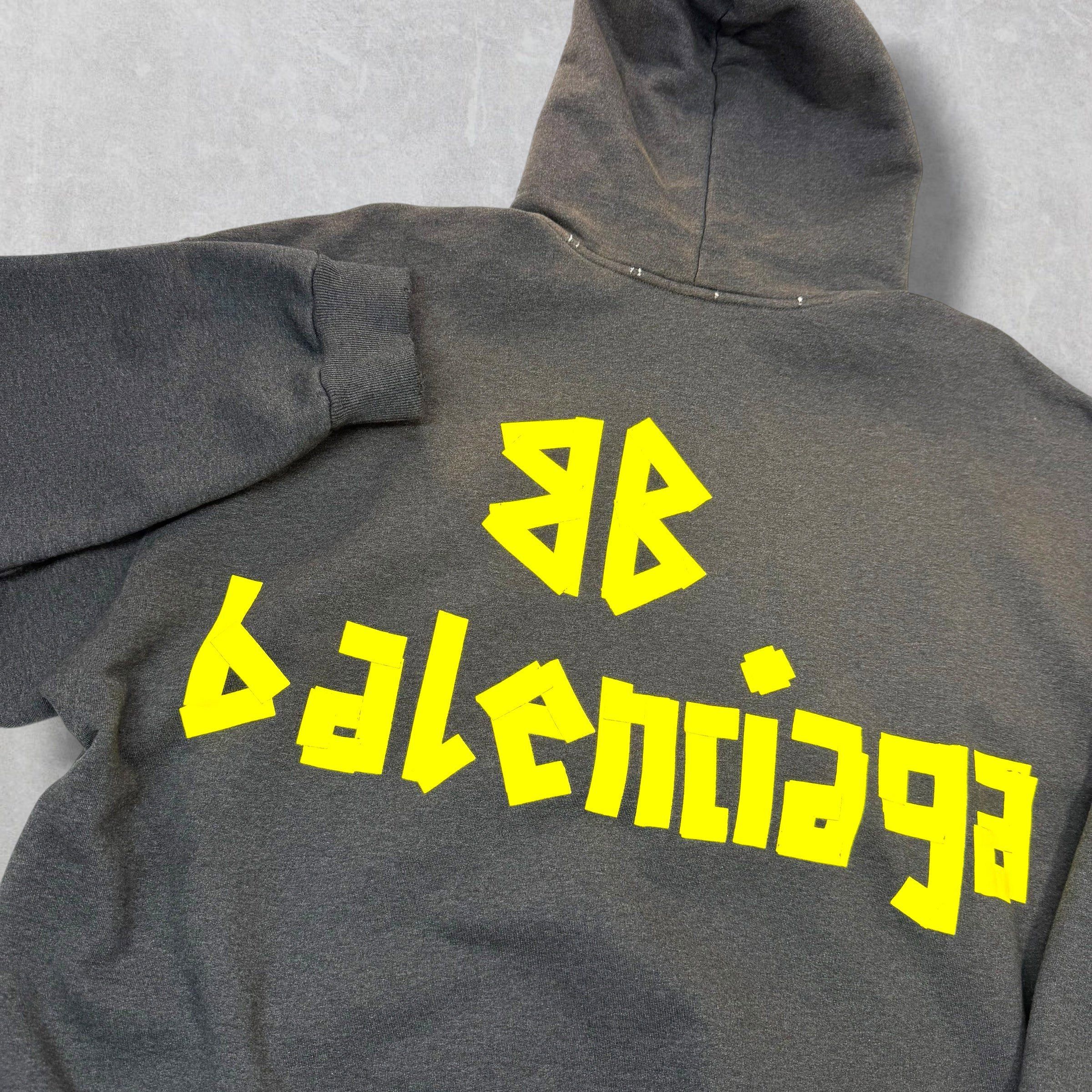Balenciaga Balenciaga Tape Type Ripped Hoodie S (L) Size US L / EU 52-54 / 3 - 4 Thumbnail
