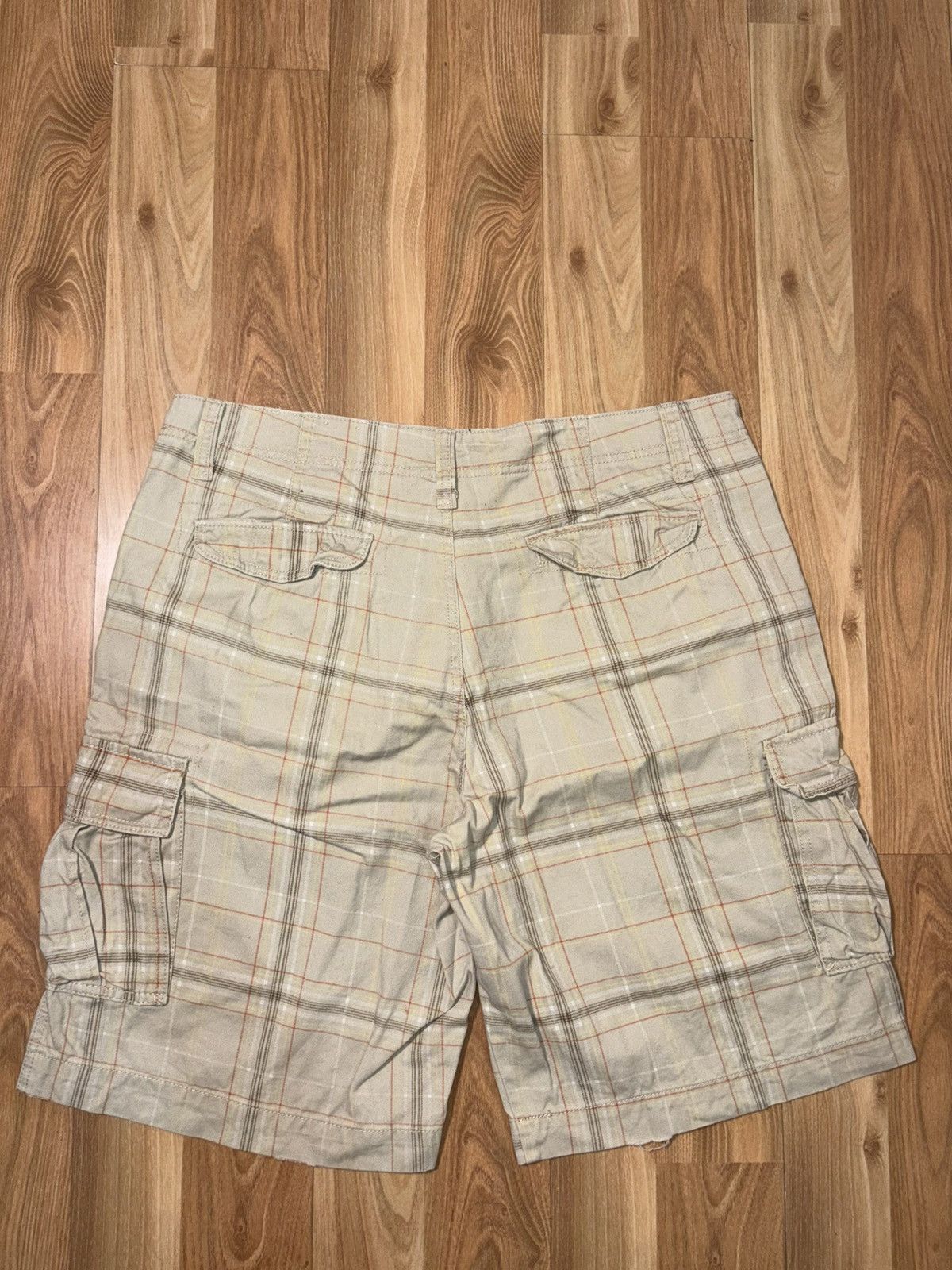 Japanese Brand VTG Y2K Iron Jeans Plaid Cargo Shorts Oversized Baggy Fit Size US 38 / EU 54 - 2 Thumbnail