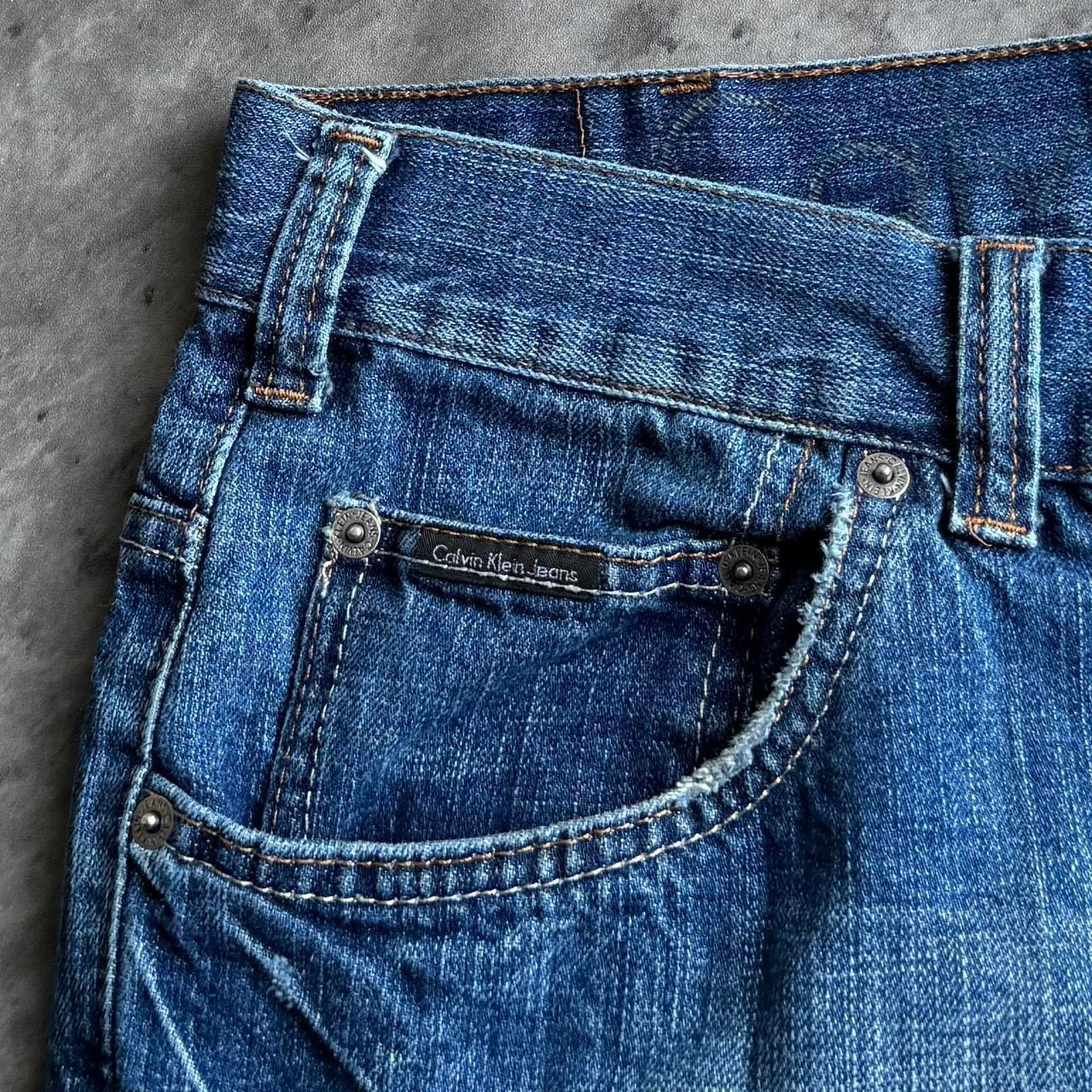 Calvin Klein × JNCO × Vintage Vintage Y2K Calvin Klein Baggy Grunge Essential Denim Jeans Size US 40 / EU 56 - 4 Thumbnail