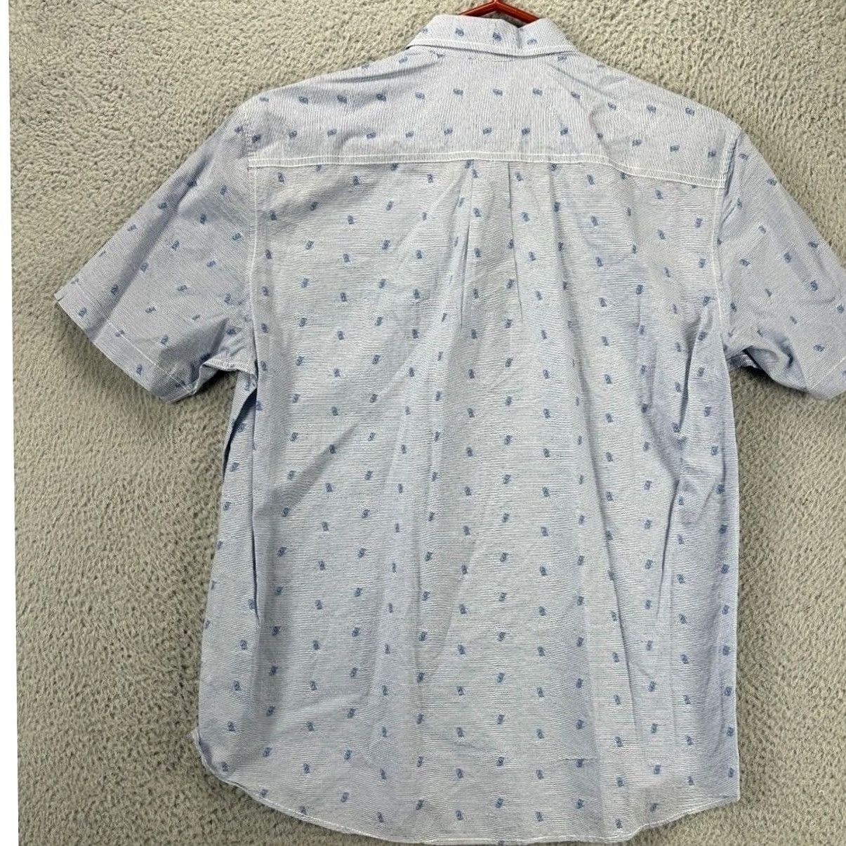 johnnie-O Johnnie-O Hangin Out Button Up Shirt Mens Small Blue Allover Print Surfing Button-Up Short Sleeve Collar Casual Workwear Pockets Mens Size US S / EU 44-46 / 1 - 3 Thumbnail