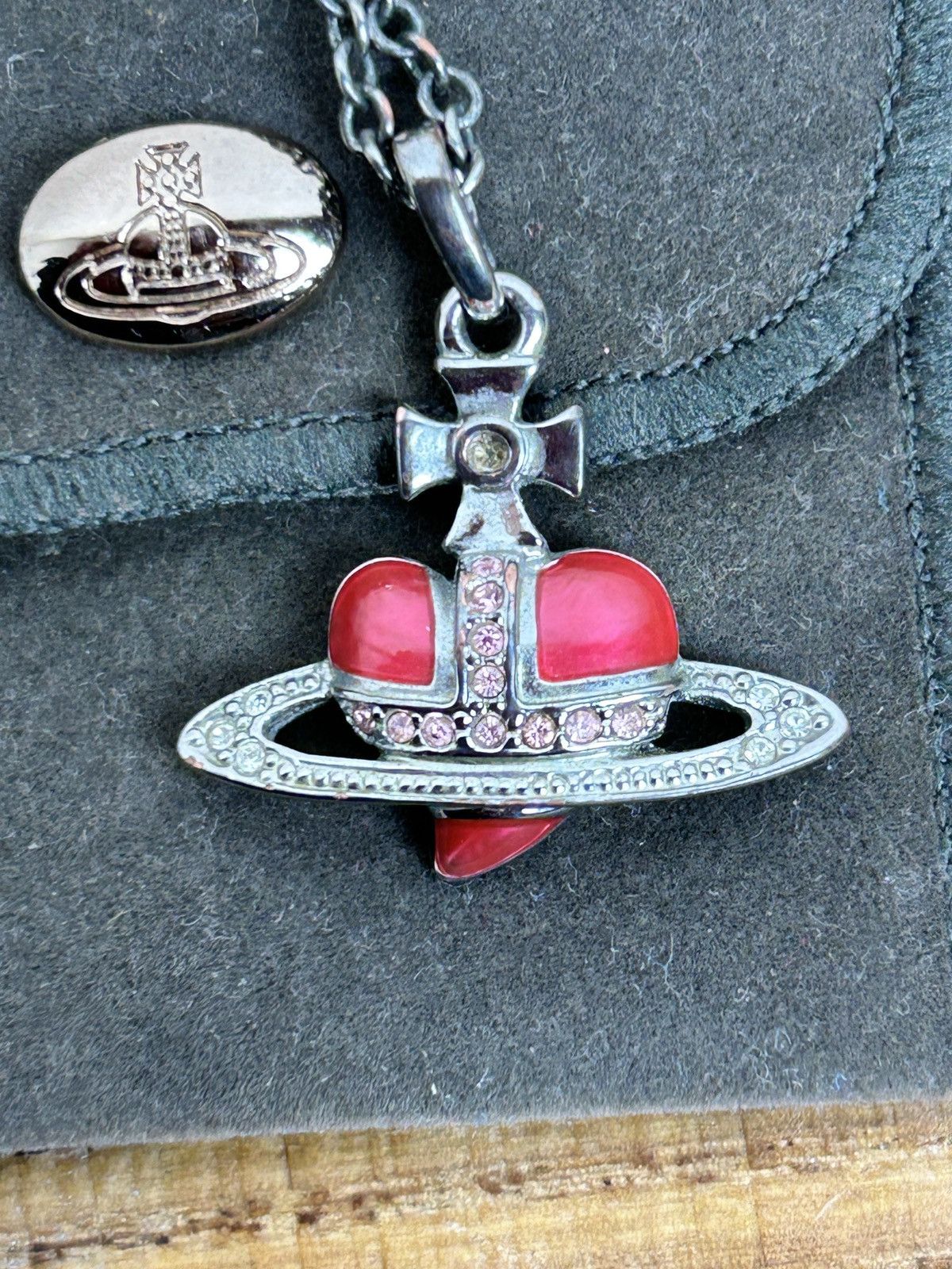 Vivienne Westwood Vivienne Westwood Diamante Heart Red Pendant 