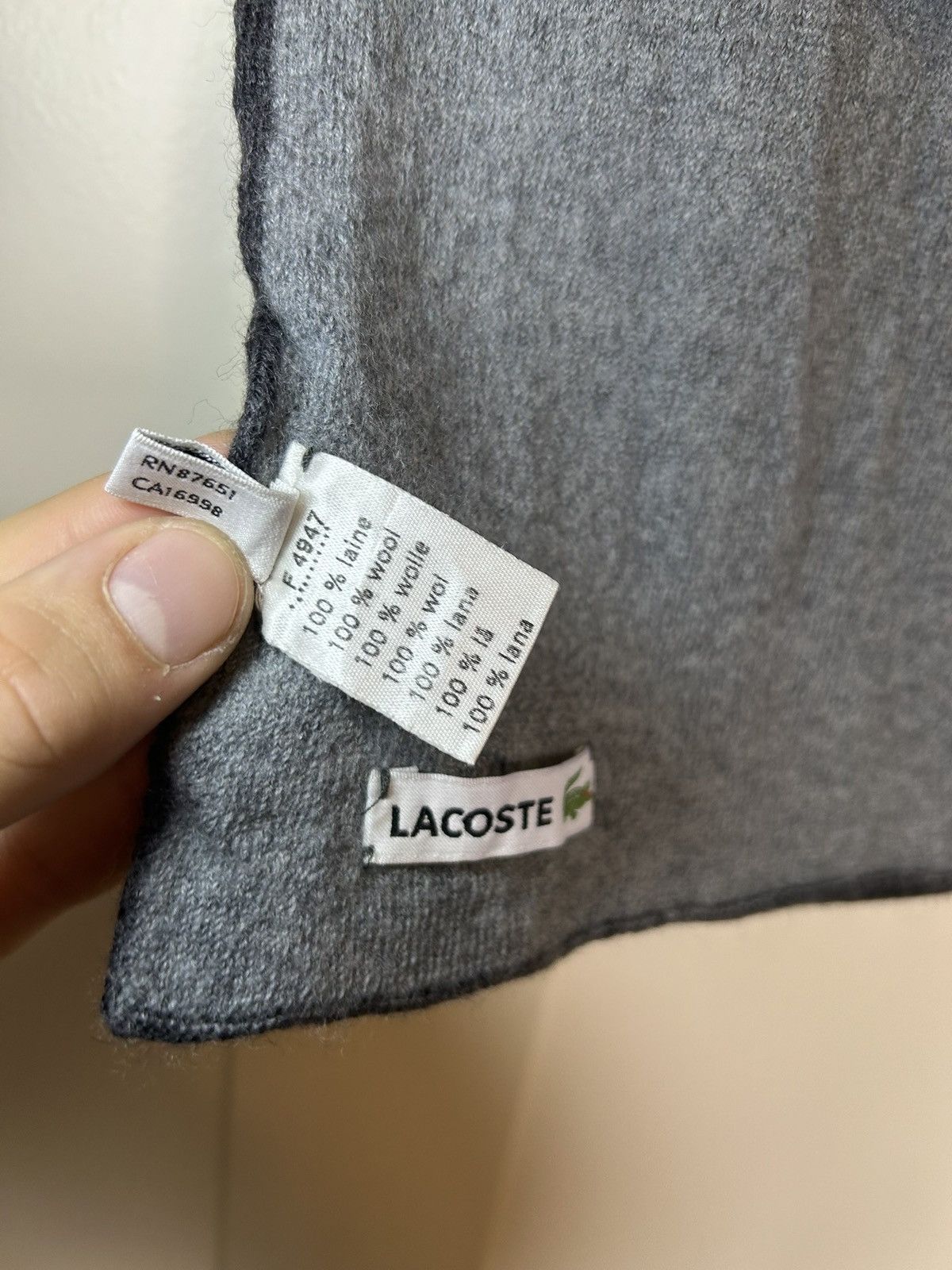 Lacoste Vintage Lacoste 100% wool reversible scarf Size ONE SIZE - 5 Thumbnail