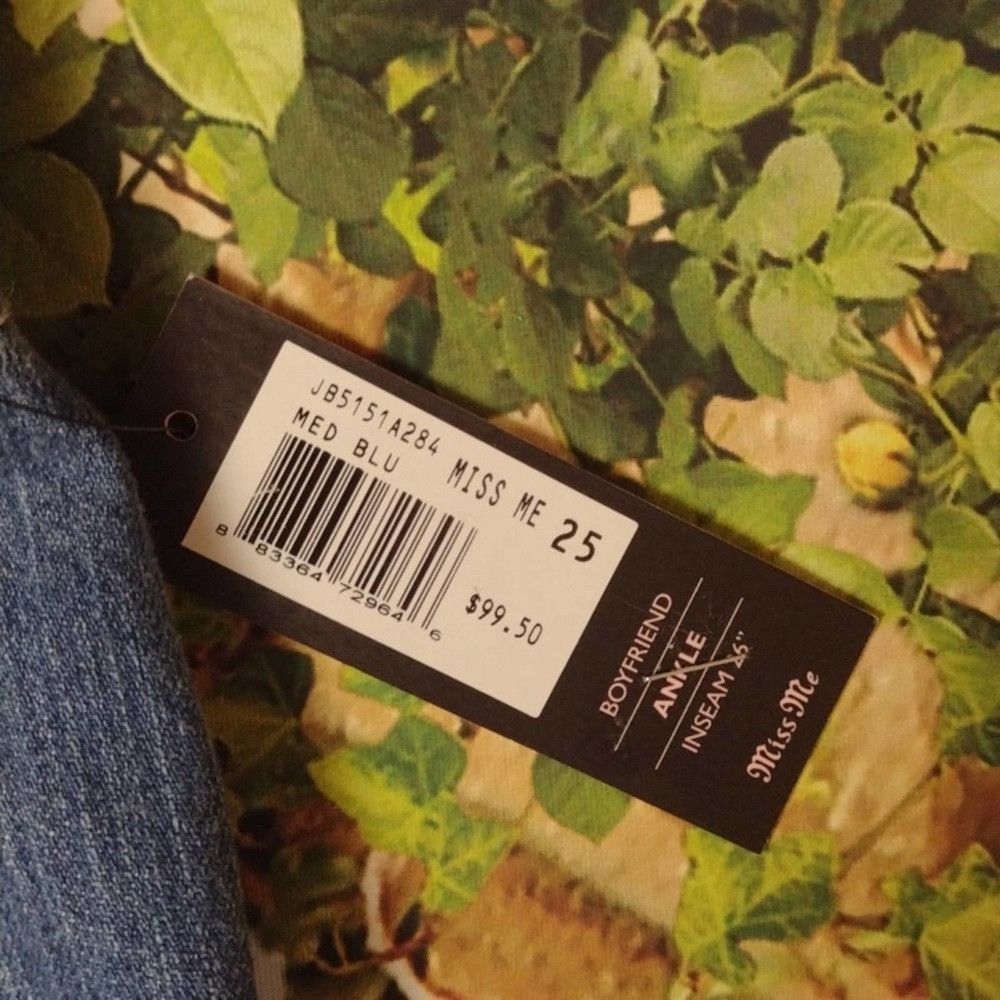 Miss Me MISS me distress open knee boyfriend ankle jeans size 25 Size 25" / US 0 / IT 36 - 3 Thumbnail