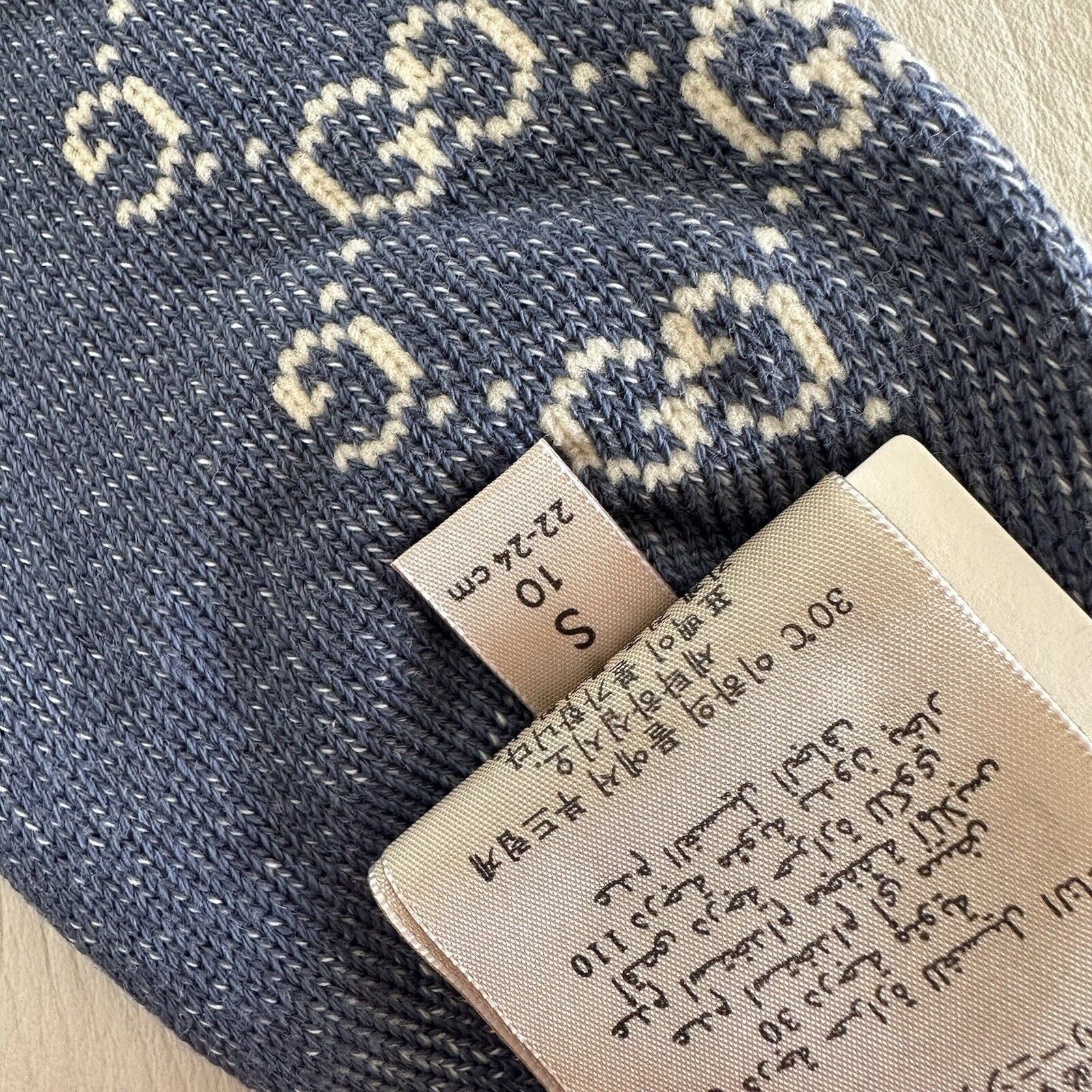 Gucci NWT Gucci Socks BLUE GG LOGO Wool Sz S Size ONE SIZE - 3 Thumbnail