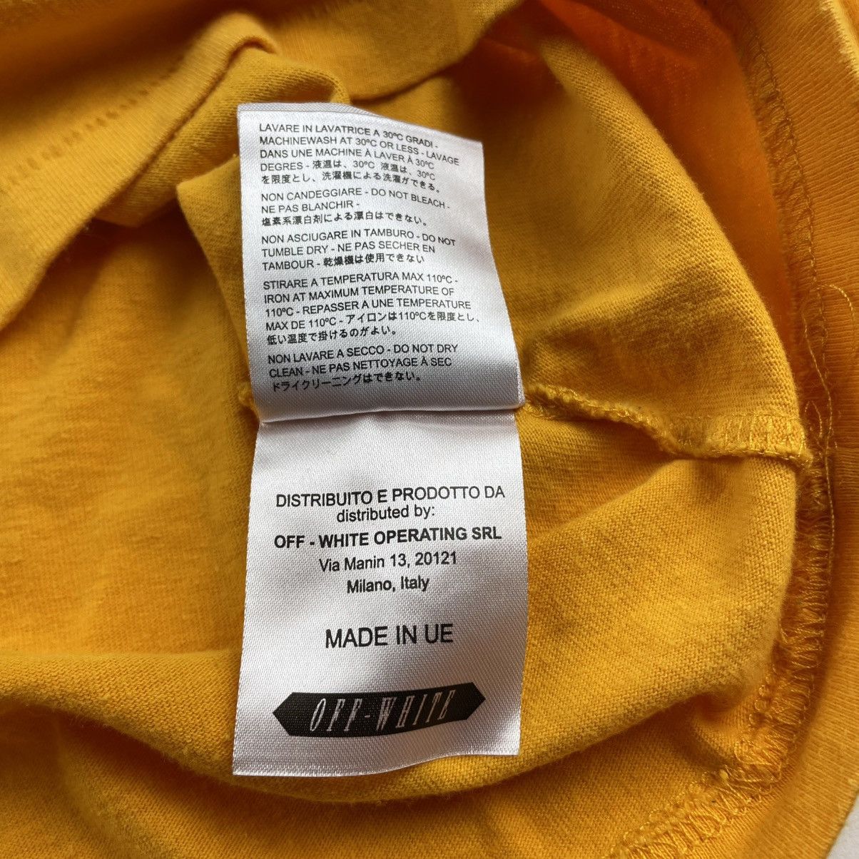Off-White 2014 Off-White C/O VIRGIL 13 Stripe Print Yellow Mens XS S Size US S / EU 44-46 / 1 - 17 Thumbnail