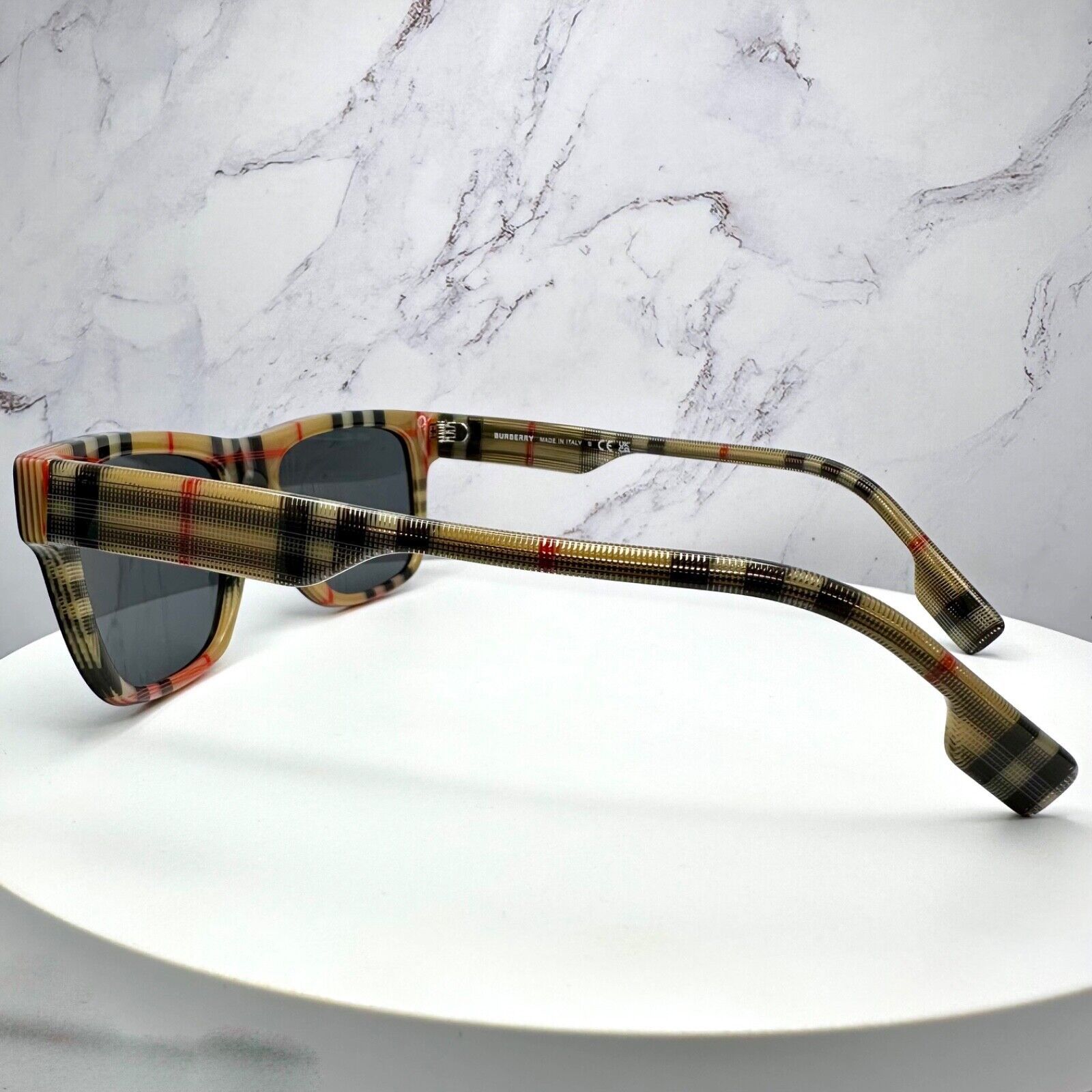 Burberry New Burberry Sunglasses Black Square Classic Check Arm Brown Size ONE SIZE - 7 Thumbnail