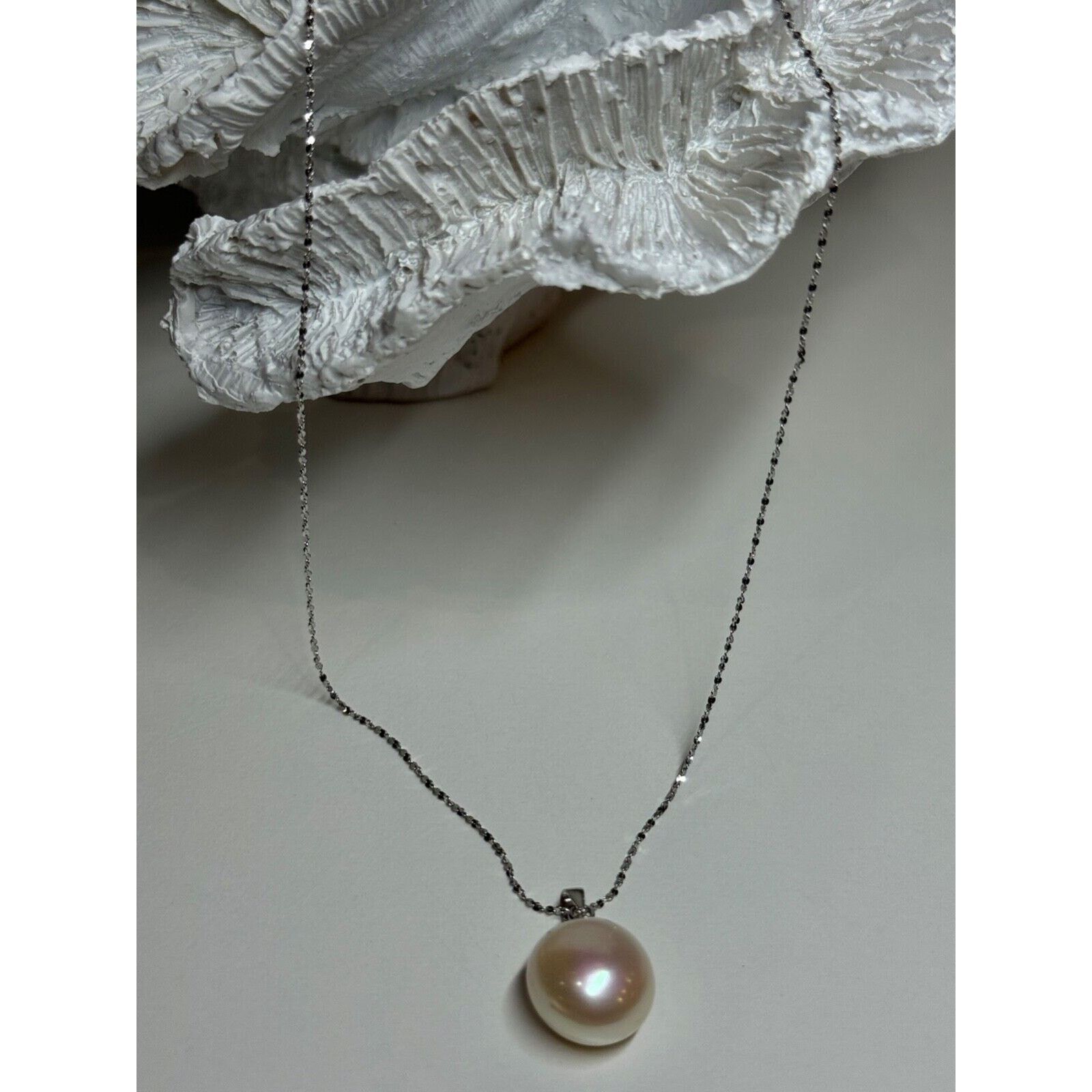 Jewelry 925 STERLING SILVER FRESH WATER PEARL NECKLACE LENGTH 18 In Size ONE SIZE - 12 Thumbnail