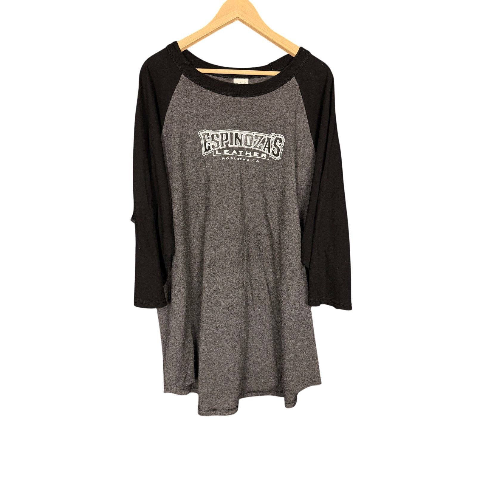 Gildan Espinoza's Leather Co 3/4 Round Hem Jersey T-Shirt Moto 3XL Size US XXL / EU 58 / 5 - 2 Thumbnail