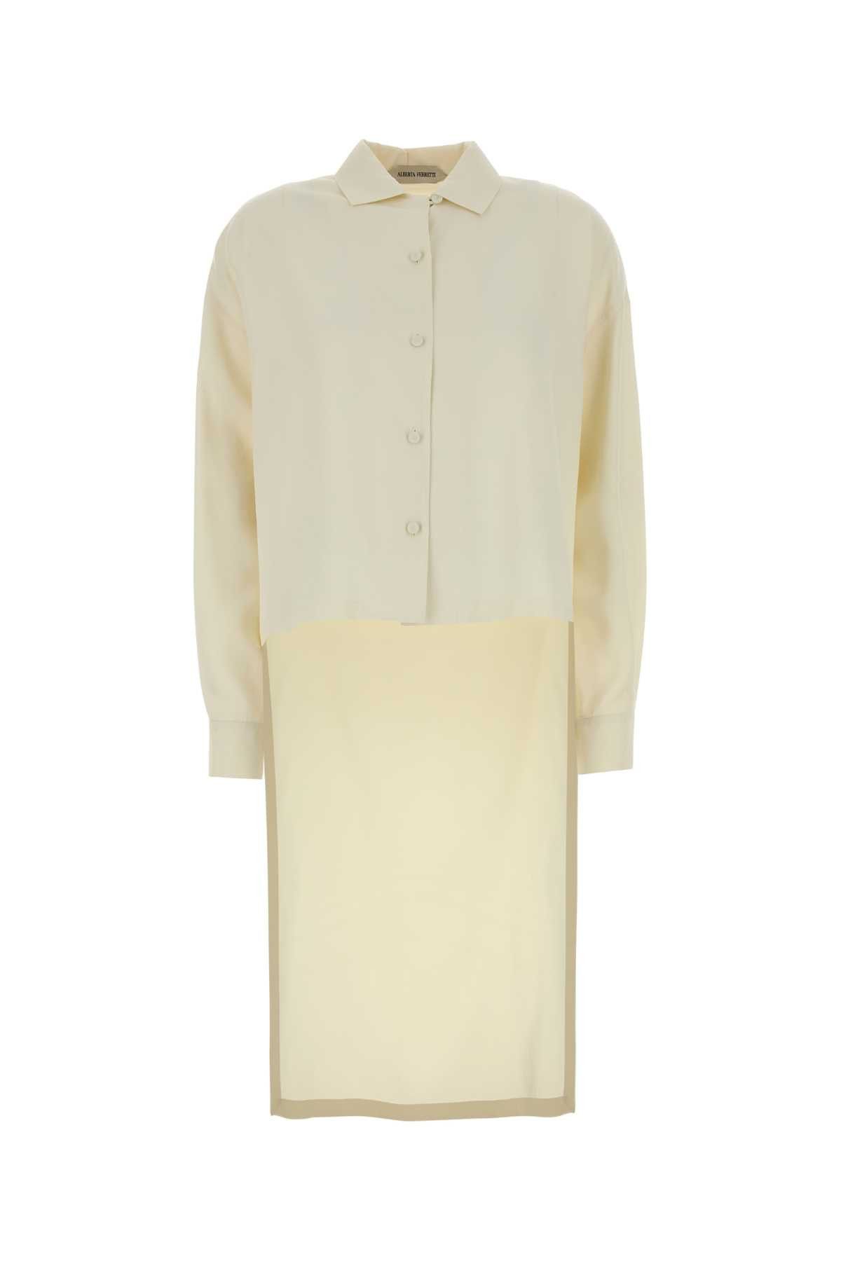 Alberta Ferretti Ivory Viscose Shirt Size S / US 4 / IT 40 - 1 Thumbnail