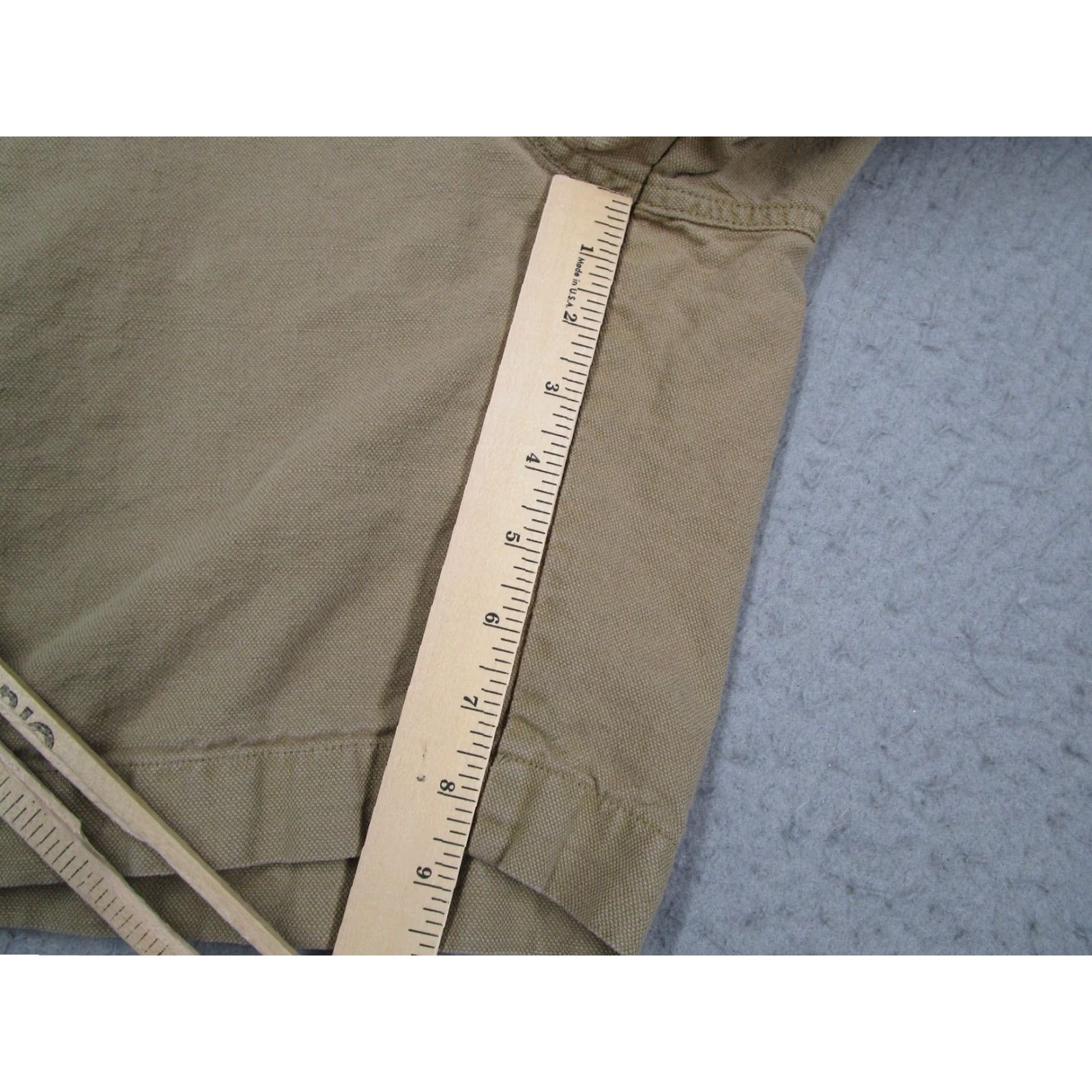 J.Crew VINTAGE J.CREW Shorts Mens 36 Beige Linen Blend Drawstring Chino Button Fly Y2K Size US 33 - 4 Thumbnail