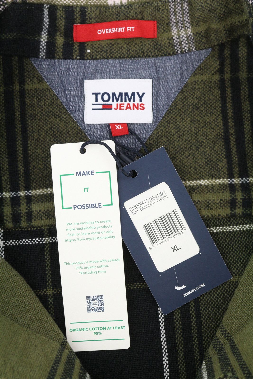 Tommy Hilfiger BRUSHED CHECK XL Overshirt Flannel Thick Button Shirt 85204 Size US XL / EU 56 / 4 - 10 Thumbnail