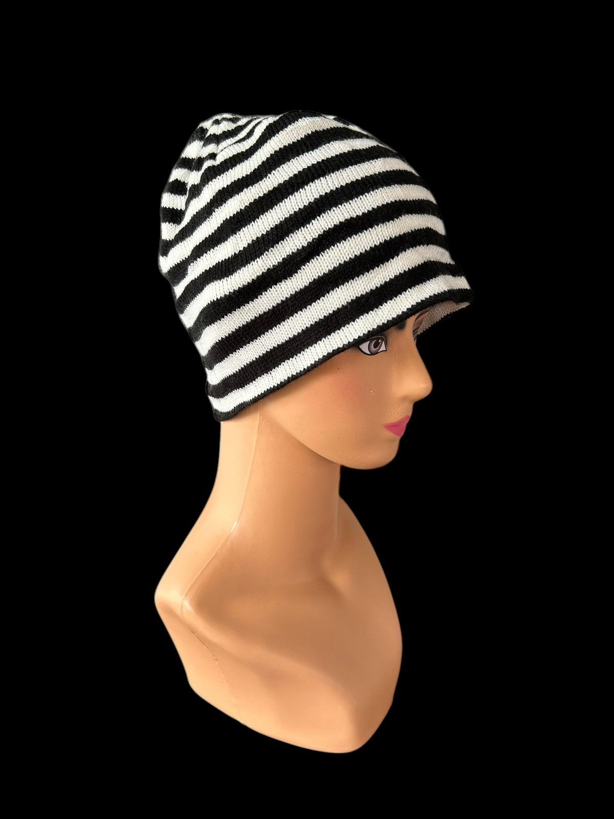 Japanese Brand × Kapital × Vintage Grunge Rock Style Stripe Beanie Hats Size ONE SIZE - 3 Thumbnail