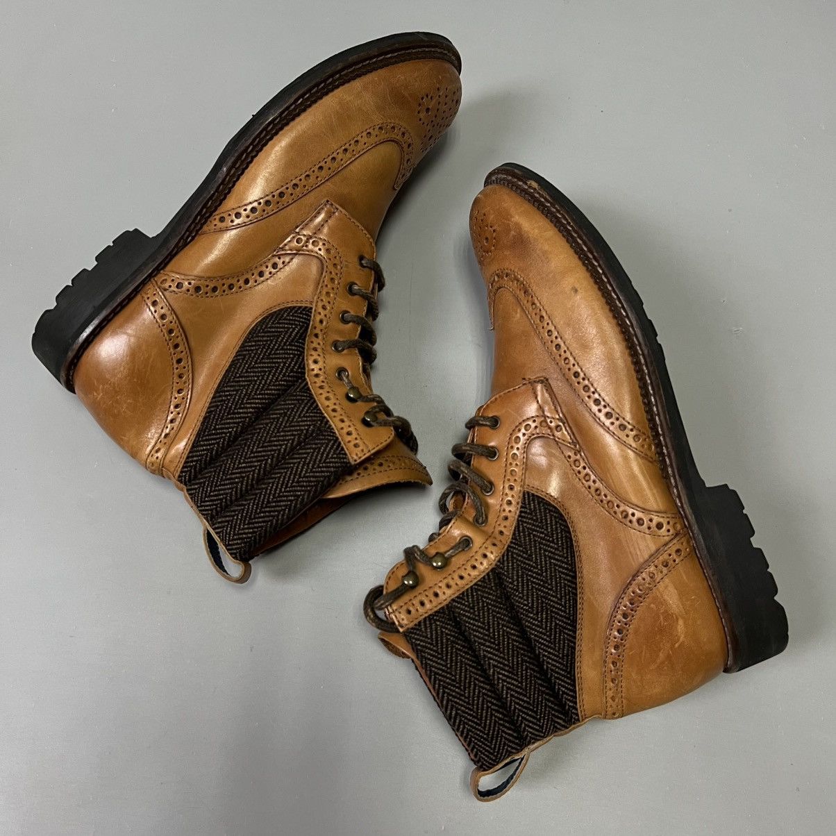 Leather Leather Brogue Boots Cowboy y2k D.H. Pollak boots Vibram men Size US 7.5 / EU 40-41 - 5 Thumbnail