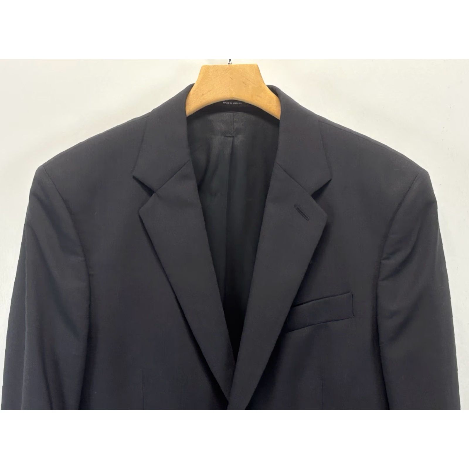 Express EXPRESS Black Blazer Jacket 40R Mens Classic Wool Solid Business Career Size 40R - 2 Thumbnail