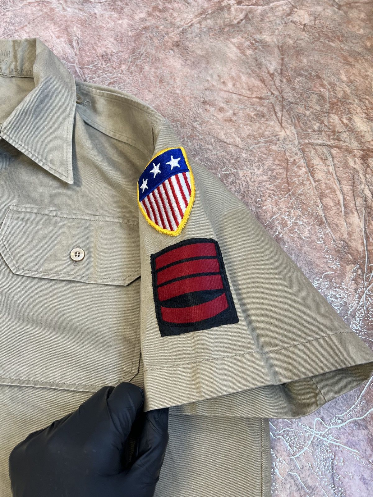 Other Vintage US Army Quarter Shirt Khaki military Size US M / EU 48-50 / 2 - 4 Thumbnail