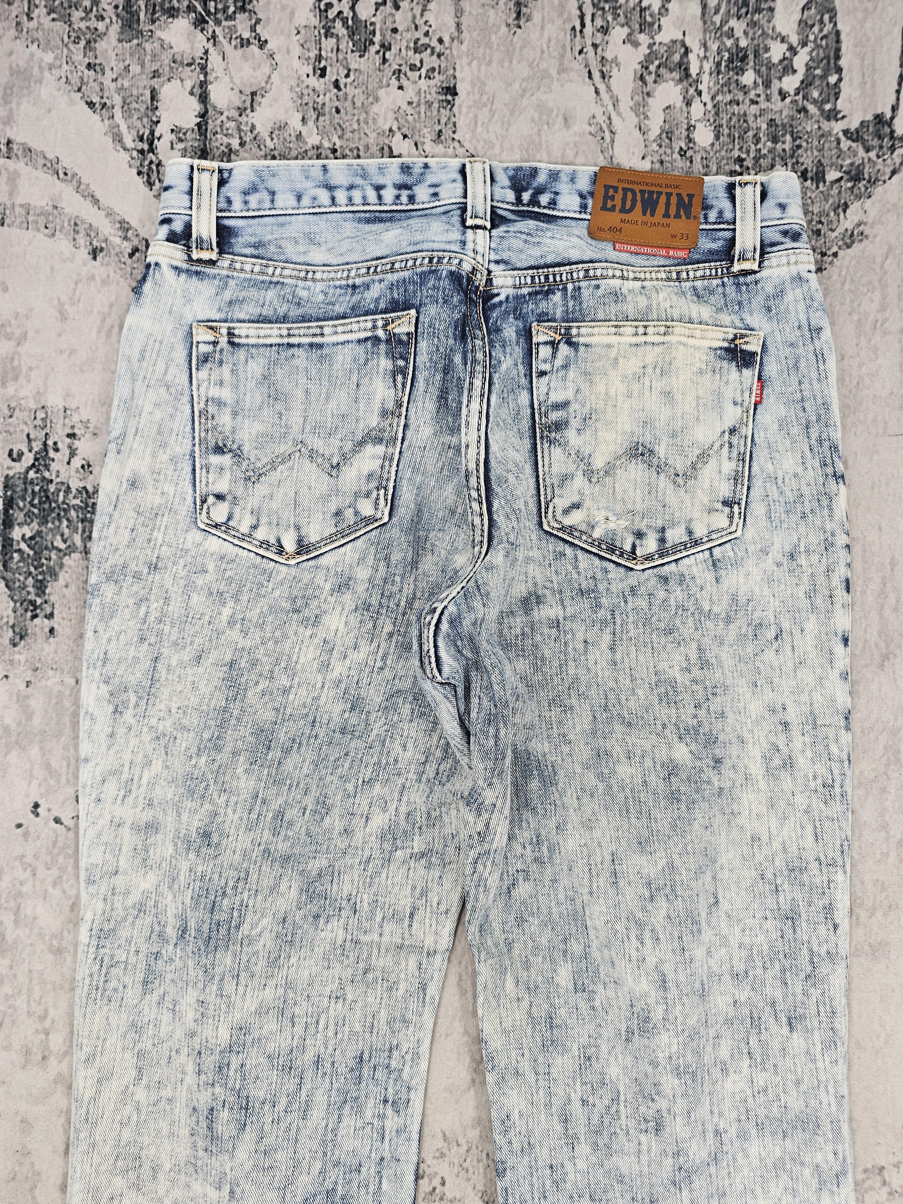 Edwin EDWIN 404 Acid Wash Bleach Cropped Jeans JB0242 Size 35x28.5 Size US 35 - 8 Thumbnail
