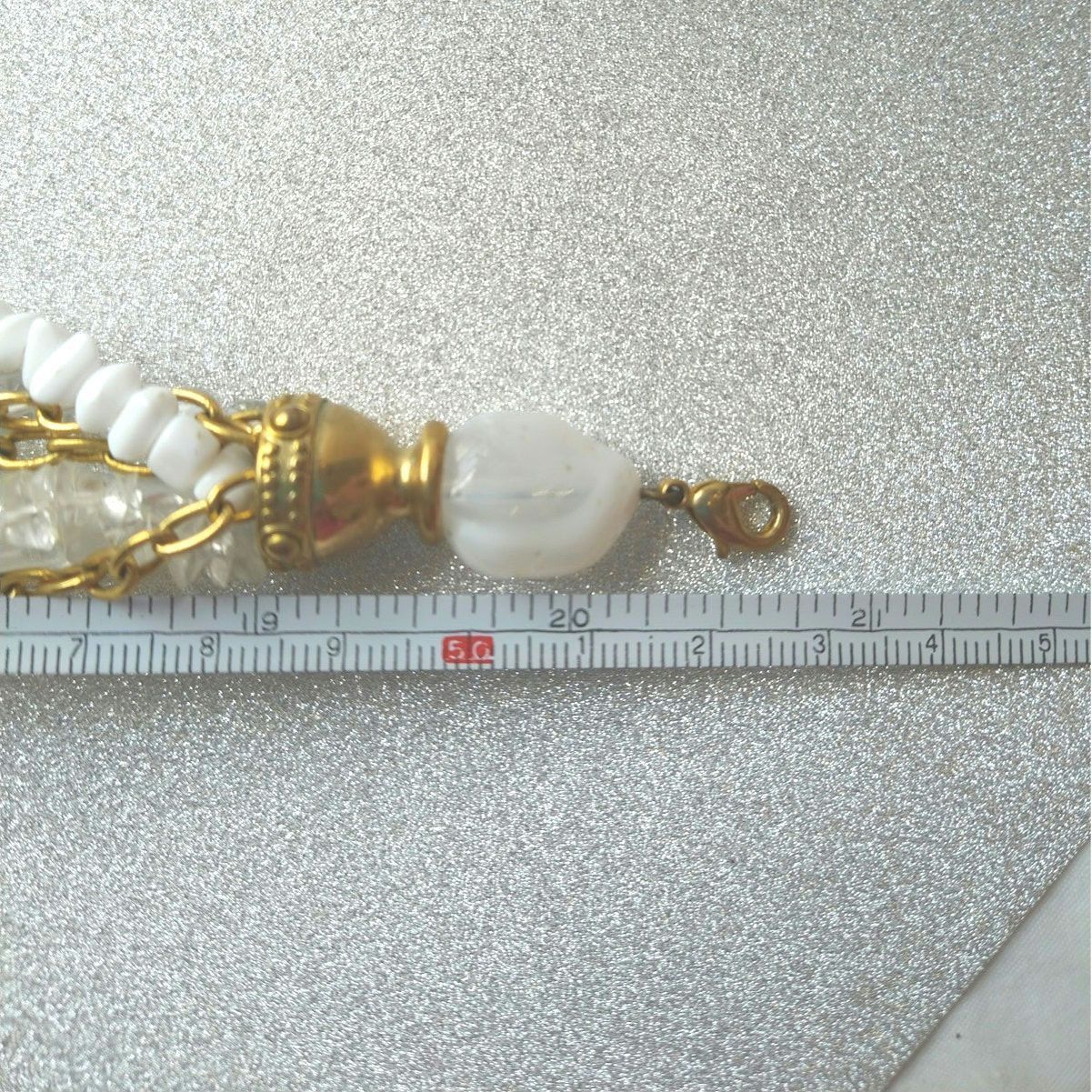The Unbranded Brand Vintage Multi strand Women's Statement Necklace Clear Size ONE SIZE - 2 Thumbnail
