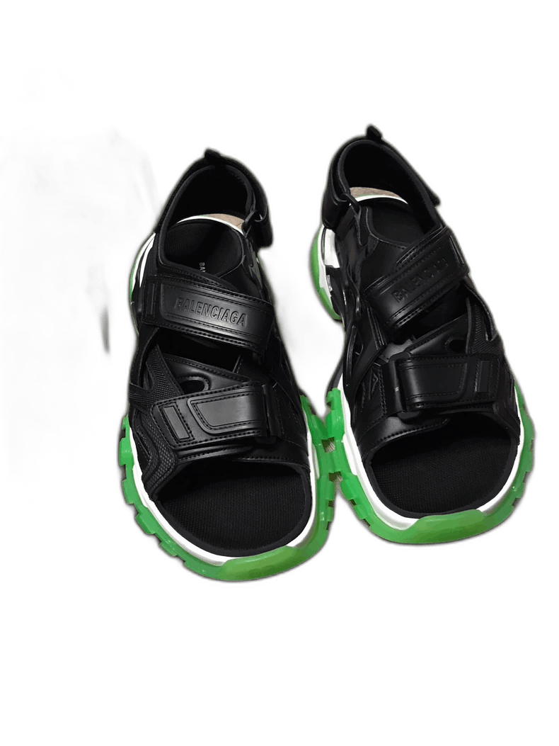 Balenciaga Balenciaga Black Green Sandals Size 42 Size US 9 / EU 42 - 1 Thumbnail