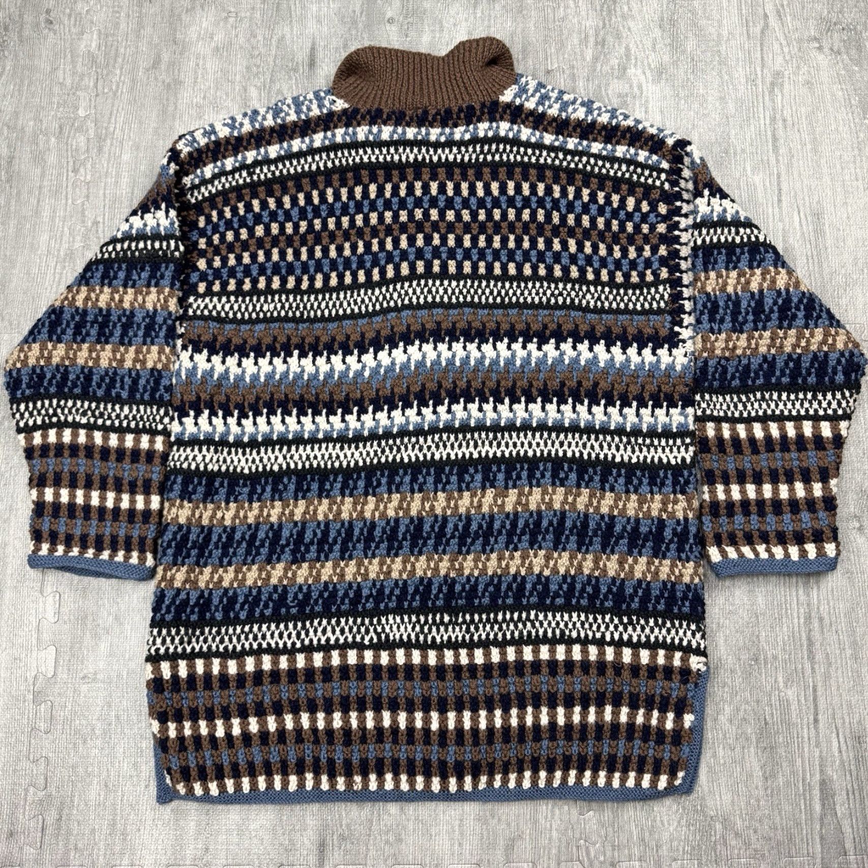 Vintage VINTAGE 90s Russ Sport Chunky Knit Button Front Cardigan Wool Blend Women’s 2XL Cottage Core Fall Spring Winter Size XXL / US 16-18 / IT 52-54 - 6 Thumbnail