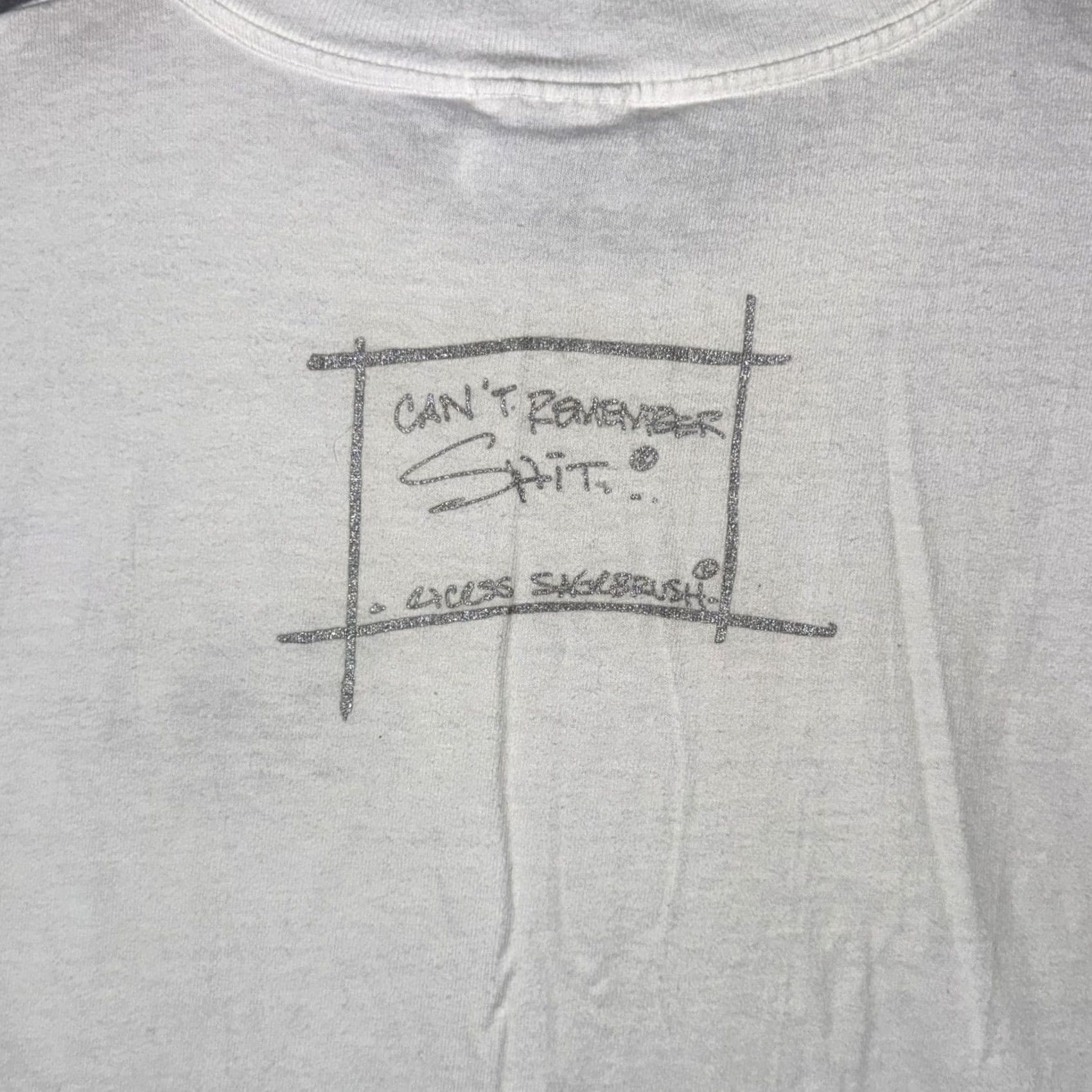 Hanes VINTAGE Hanes Beefy-T Shirt Mens Large White Graphic Tee Cow/Graphic Print Sh*t Size US L / EU 52-54 / 3 - 5 Thumbnail