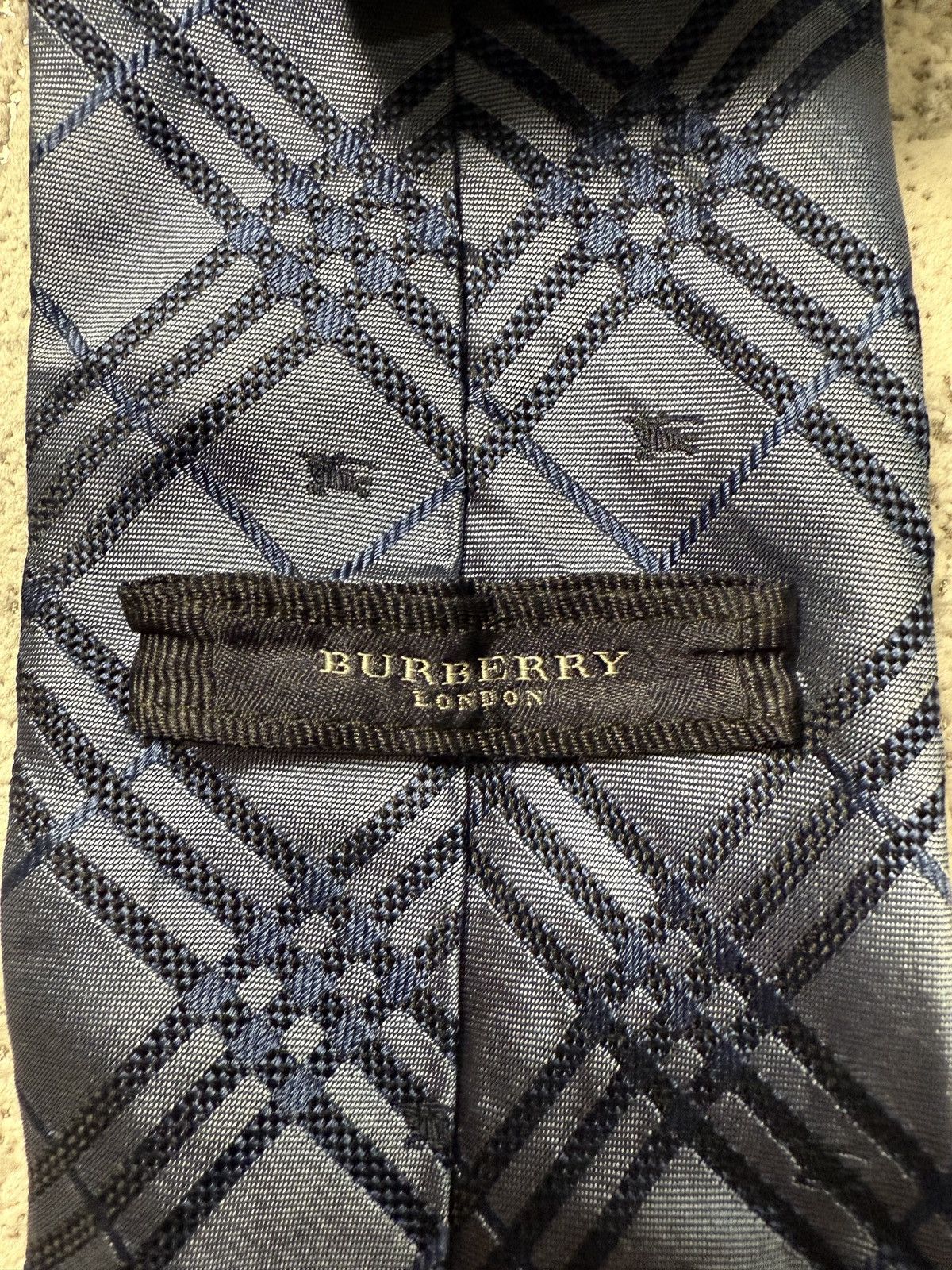 Burberry Burberry vintage monogram silk tie nova check men blue Size ONE SIZE - 10 Thumbnail