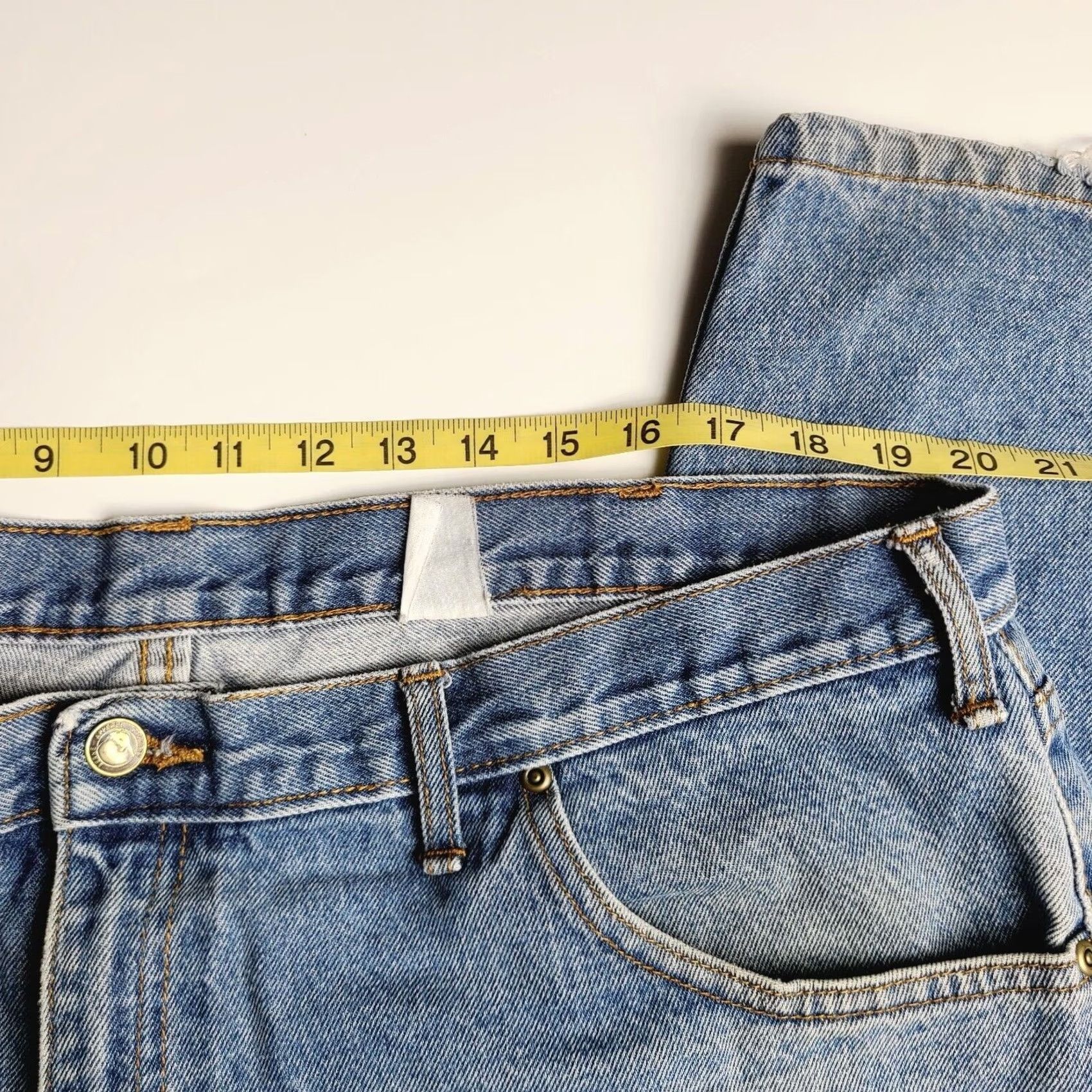 Vintage Berne Jeans 40x30 Denim Zipper Pants Regular Pants Mens 5-Pocket Blue Cotton Denim Solid Medium Wash Zipper Work Outdoor) Size US 40 / EU 56 - 5 Thumbnail