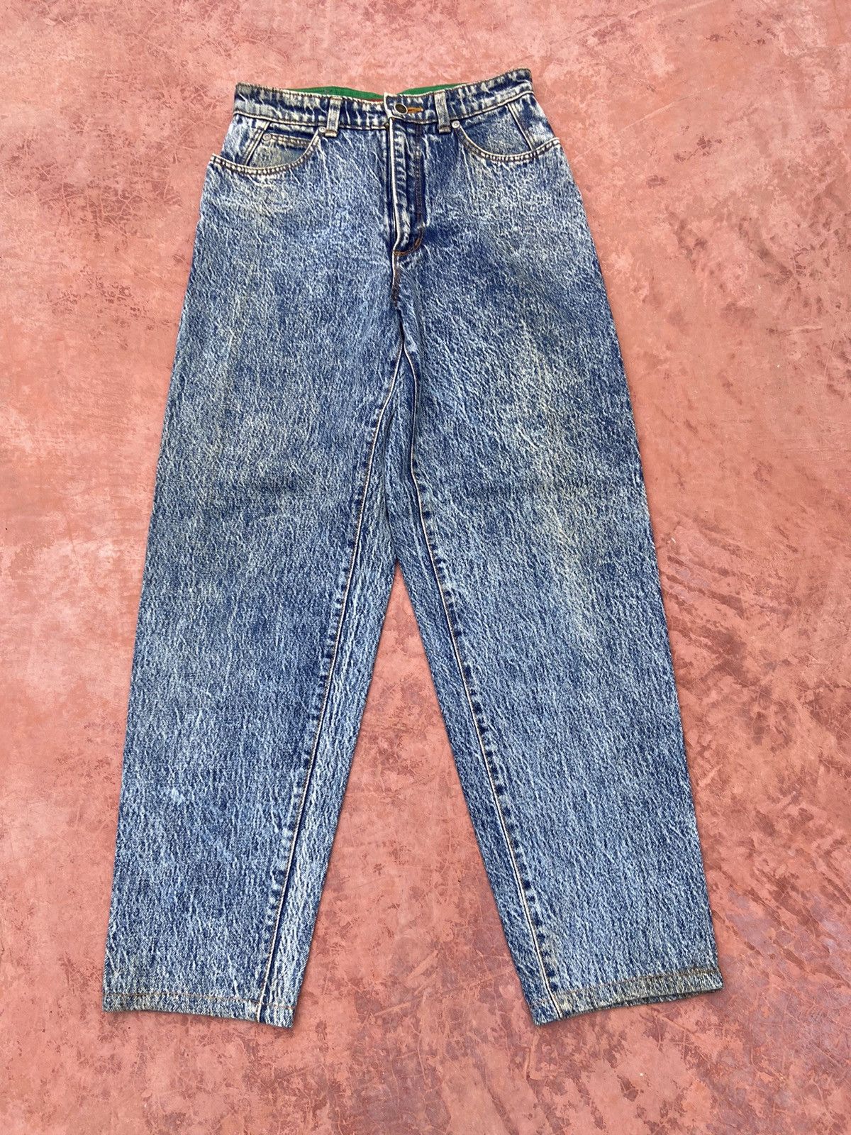 Beauty Beast 🔥 Acid Wash Vintage 80s Vintage Wrangler Jeans Size US 28 / EU 44 - 3 Thumbnail