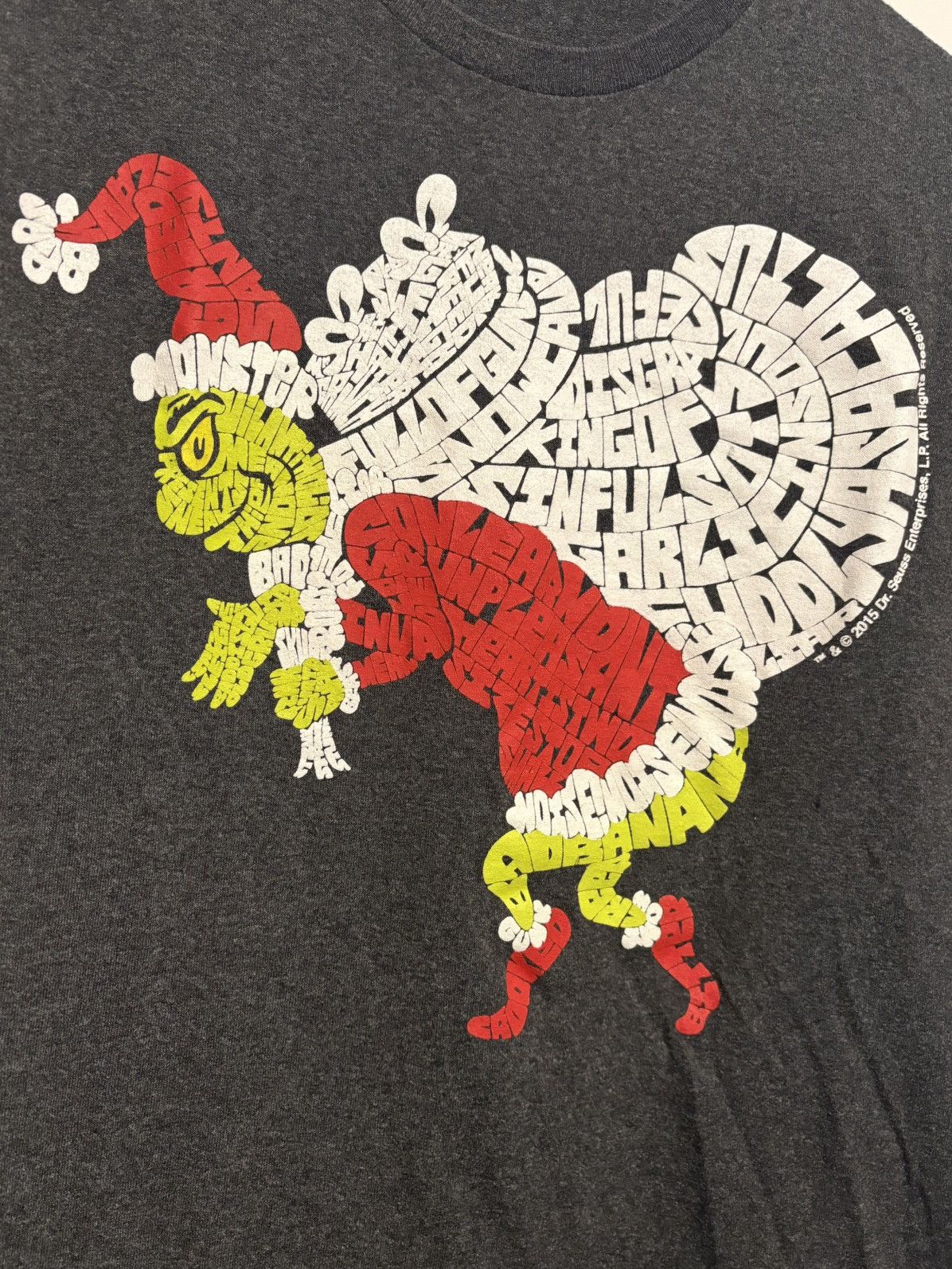 Vintage Vintage Y2K Dr. Seuss The Grinch Word Big Graphic SS T-Shirt Size US L / EU 52-54 / 3 - 2 Thumbnail