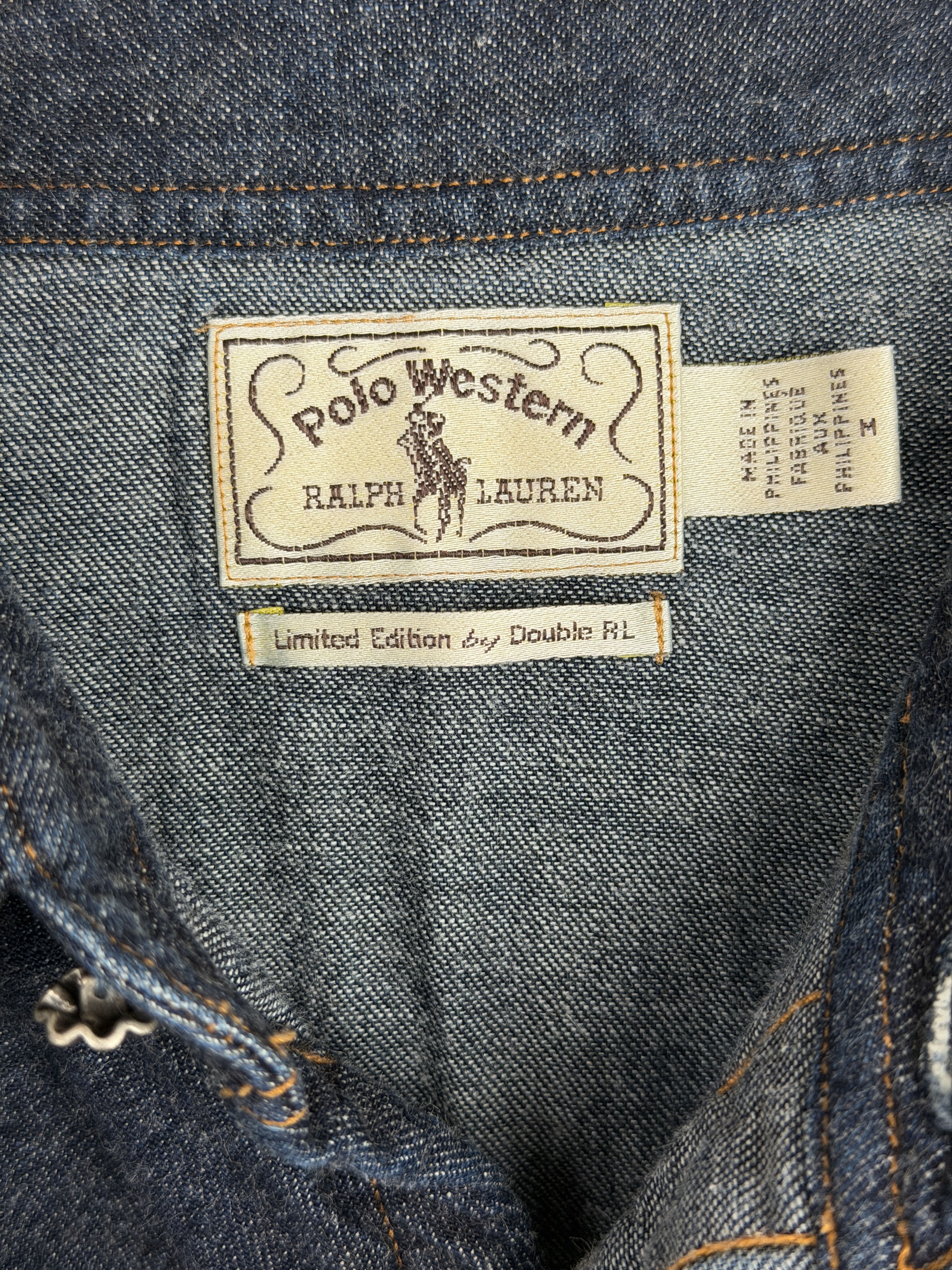 RRL Ralph Lauren Polo Western Slim Fit Western Shirt Size US M / EU 48-50 / 2 - 7 Thumbnail