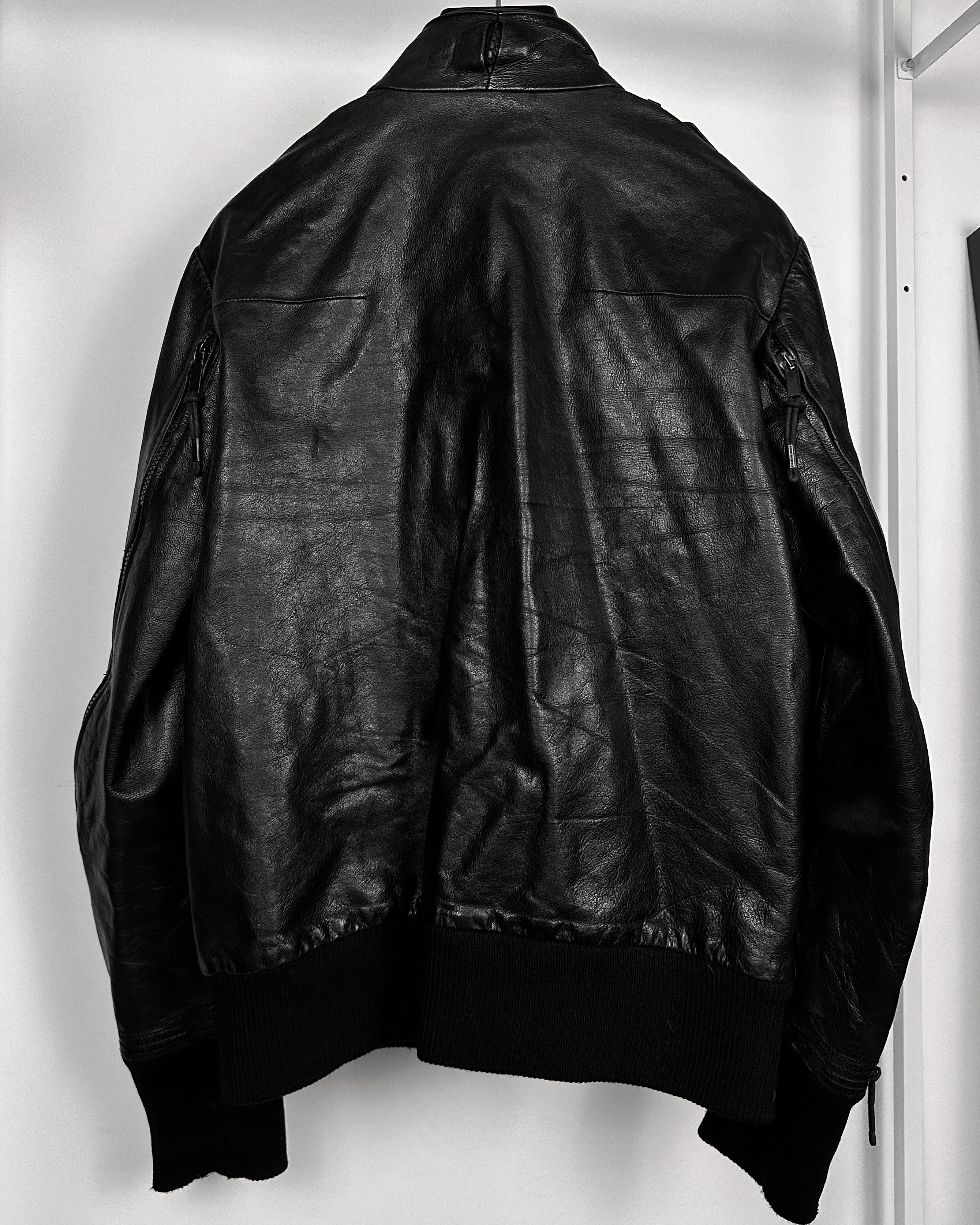 Dior Dior Homme Luster Zipper Sleeves Leather Bomber Jacket Size US M / EU 48-50 / 2 - 18 Thumbnail