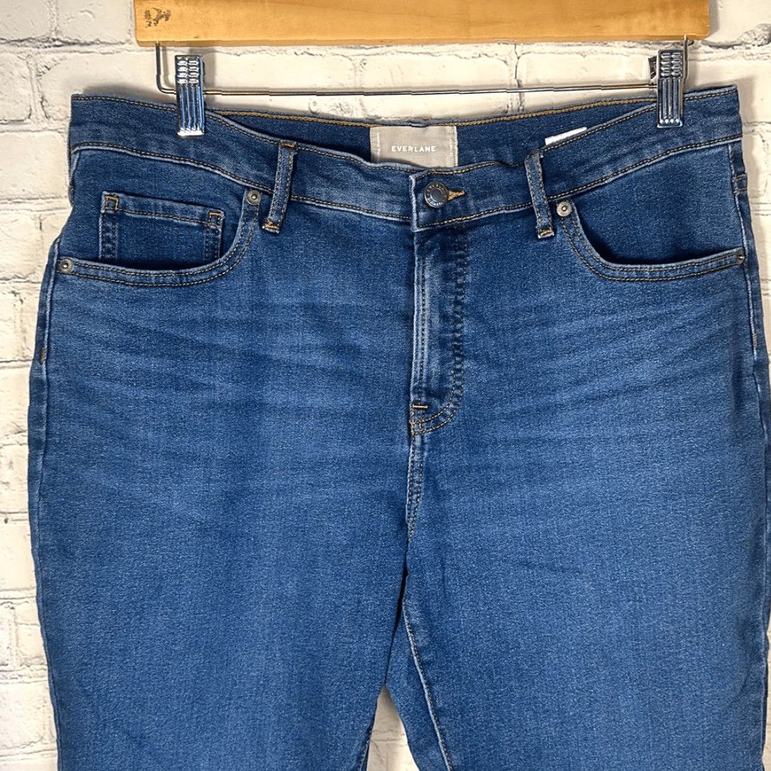 Everlane Everlane Jeans Women Medium Wash Cotton Size 33 Skinny Mid Rise Blue 33 Jeans Size 24" / US 00 / IT 34 - 2 Thumbnail