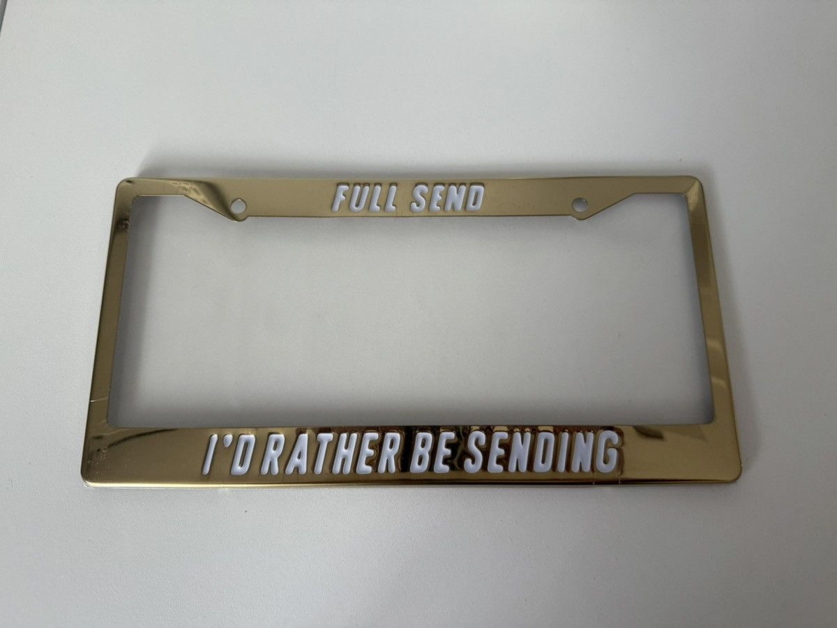 Full Send FULLSEND Gold License plate holder Size ONE SIZE - 3 Thumbnail