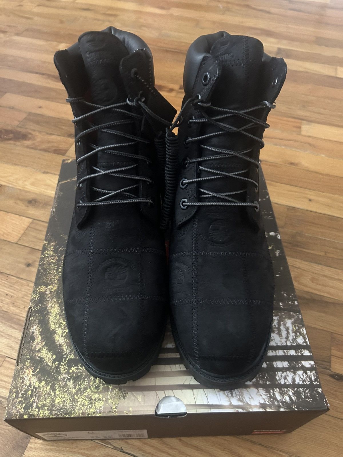 Supreme × Timberland Timberland x Supreme Patchwork Black Boot Size US 11 / EU 44 - 1 Thumbnail