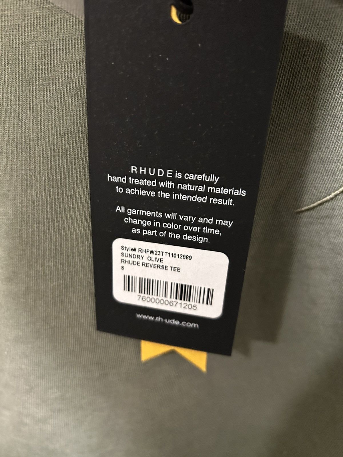 Rhude Rhude sundry olive reverse tee Size US S / EU 44-46 / 1 - 7 Thumbnail