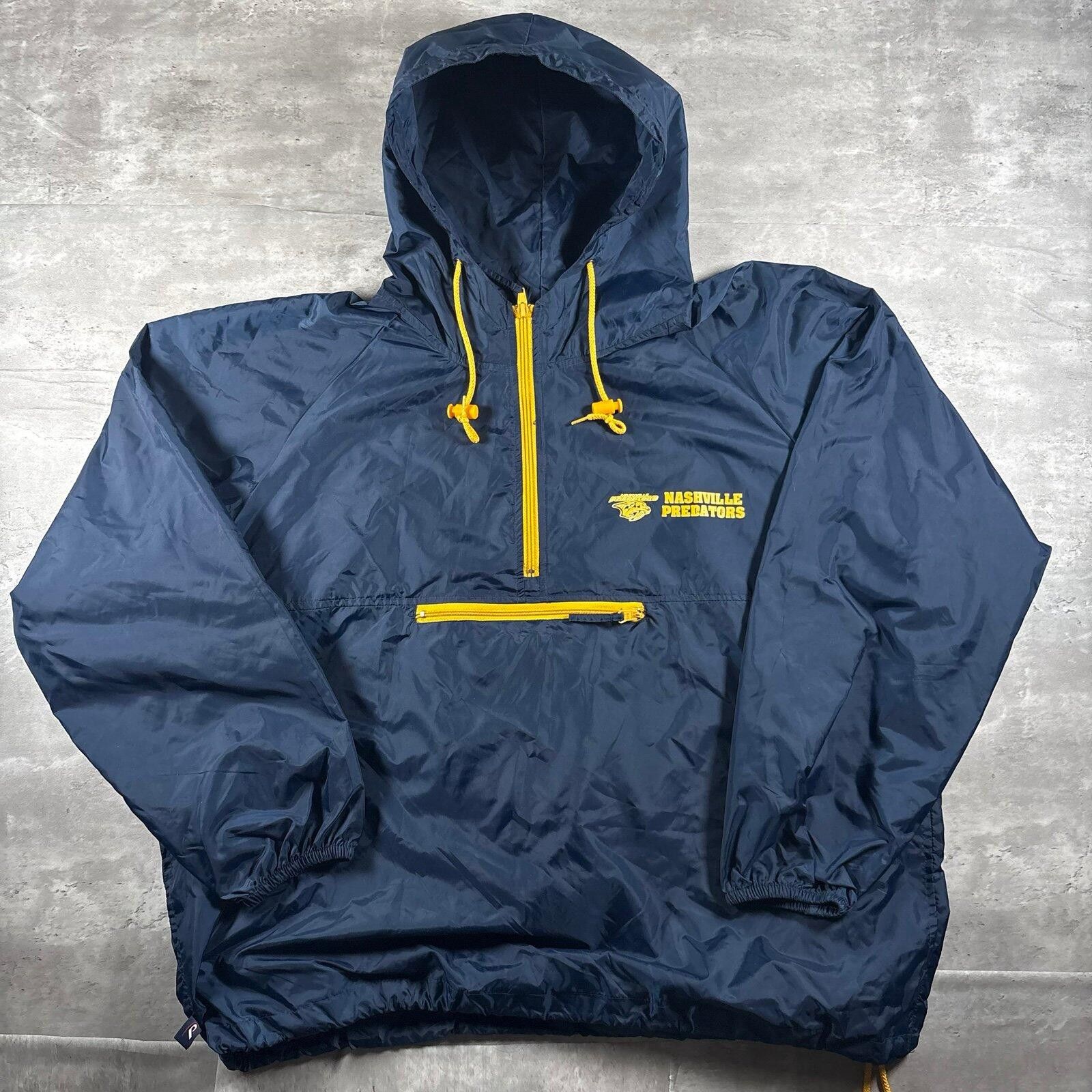 Pro Player Vintage 90s Nashville Preds windbreaker Jacket Size US L / EU 52-54 / 3 - 1 Thumbnail