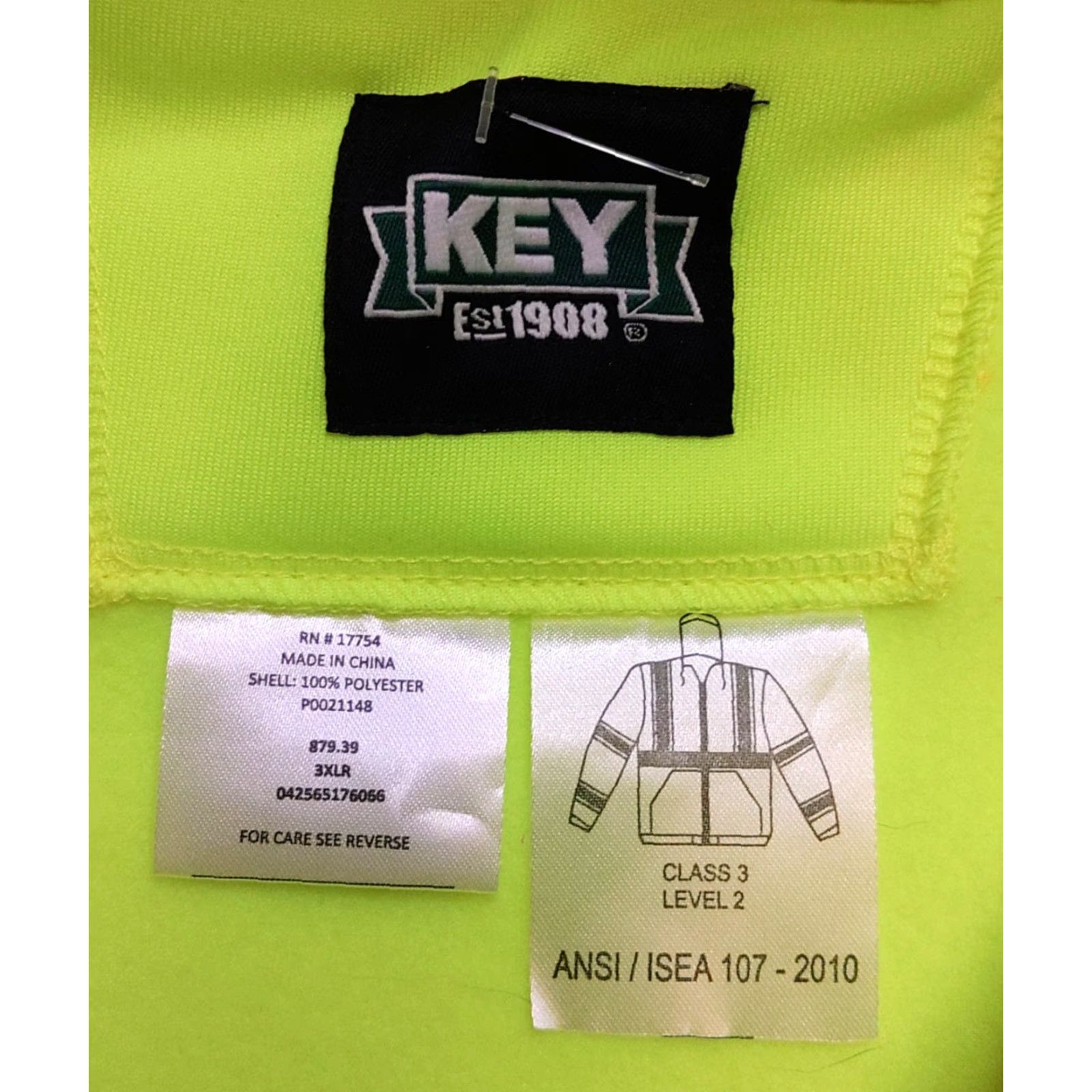 Vintage Key Safety Work Wear Hoodie Hi Visibility Reflective Mens 2XLT Yellow Hoodie Shirt Adult Mens 2XLT Yellow Size US XXL / EU 58 / 5 - 6 Thumbnail