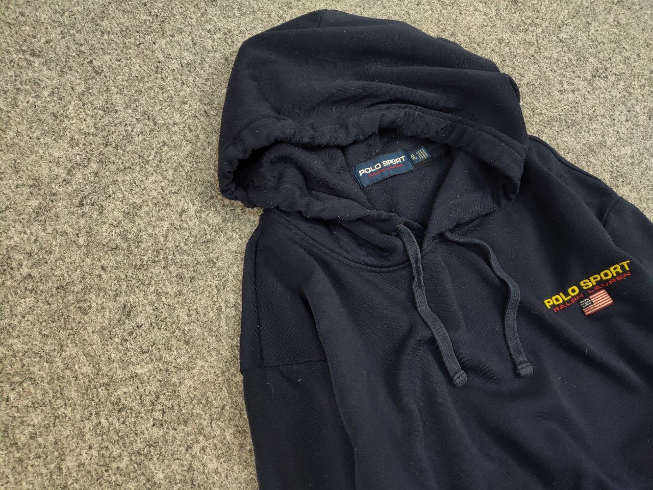 Polo Ralph Lauren Vintage 90's Polo Sport Ralph Lauren logo blue Hoodie Size US XL / EU 56 / 4 - 7 Thumbnail