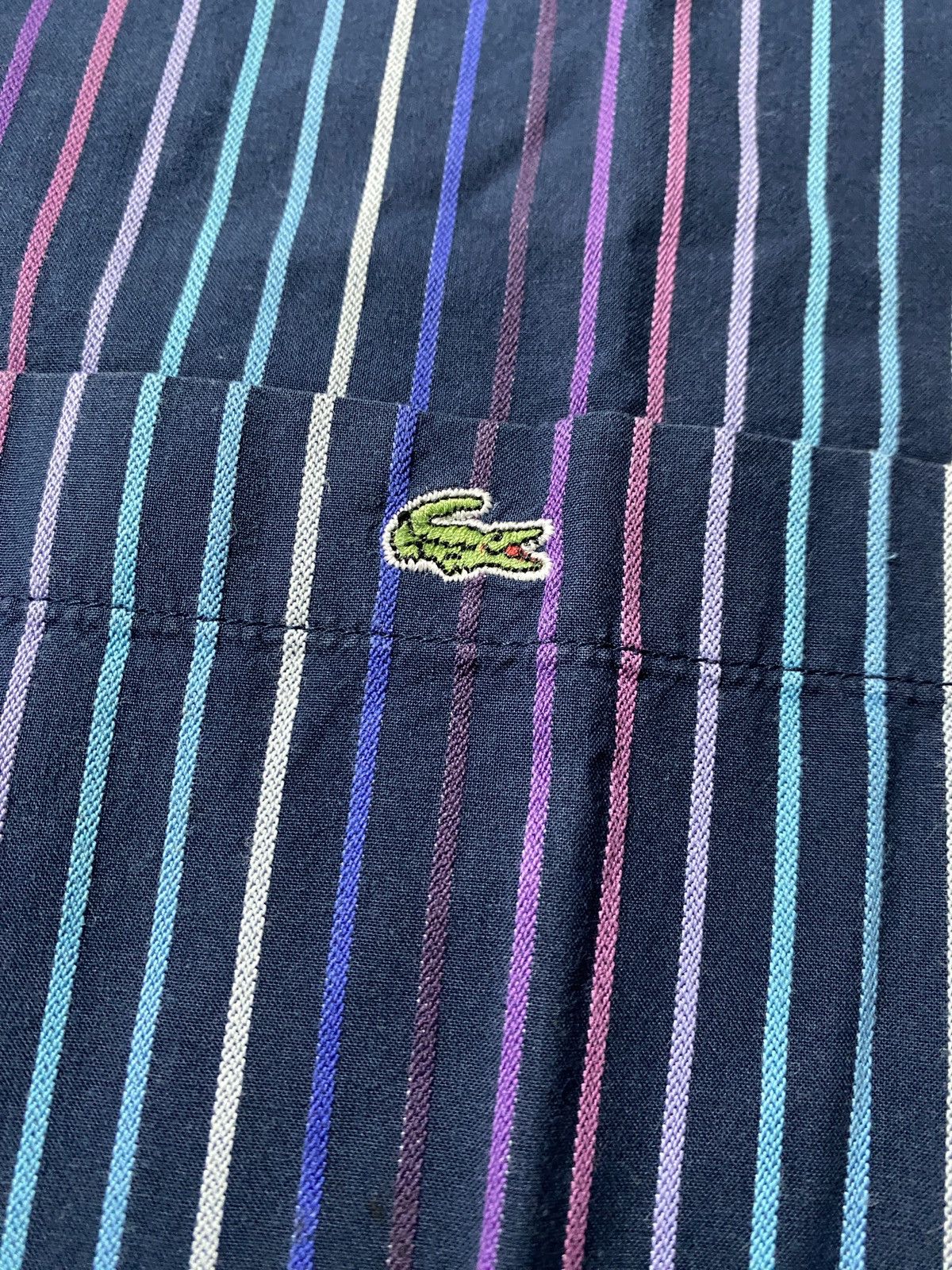 Lacoste Vintage Lacoste Shirt multicoloured striped Size US L / EU 52-54 / 3 - 3 Thumbnail