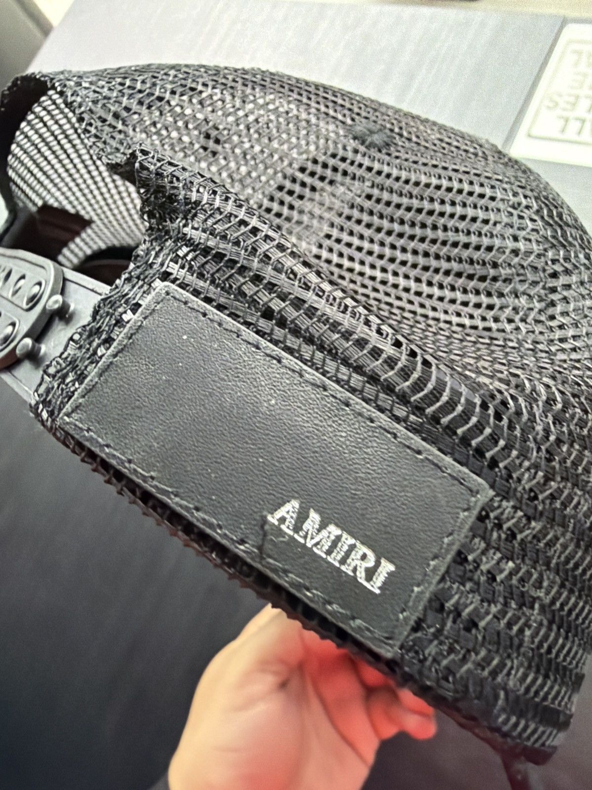 Amiri Amiri MA Crest Trucker Hat Black Size ONE SIZE - 3 Thumbnail
