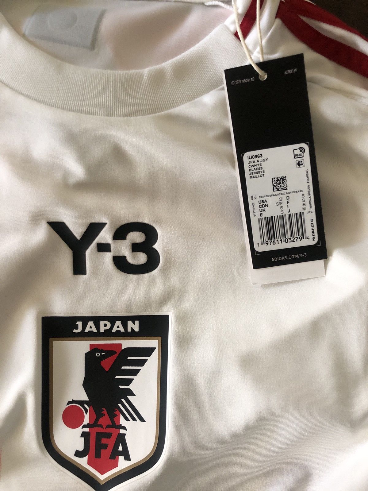 Adidas × Yohji Yamamoto Y-3 Japan away jersey Size US S / EU 44-46 / 1 - 3 Thumbnail