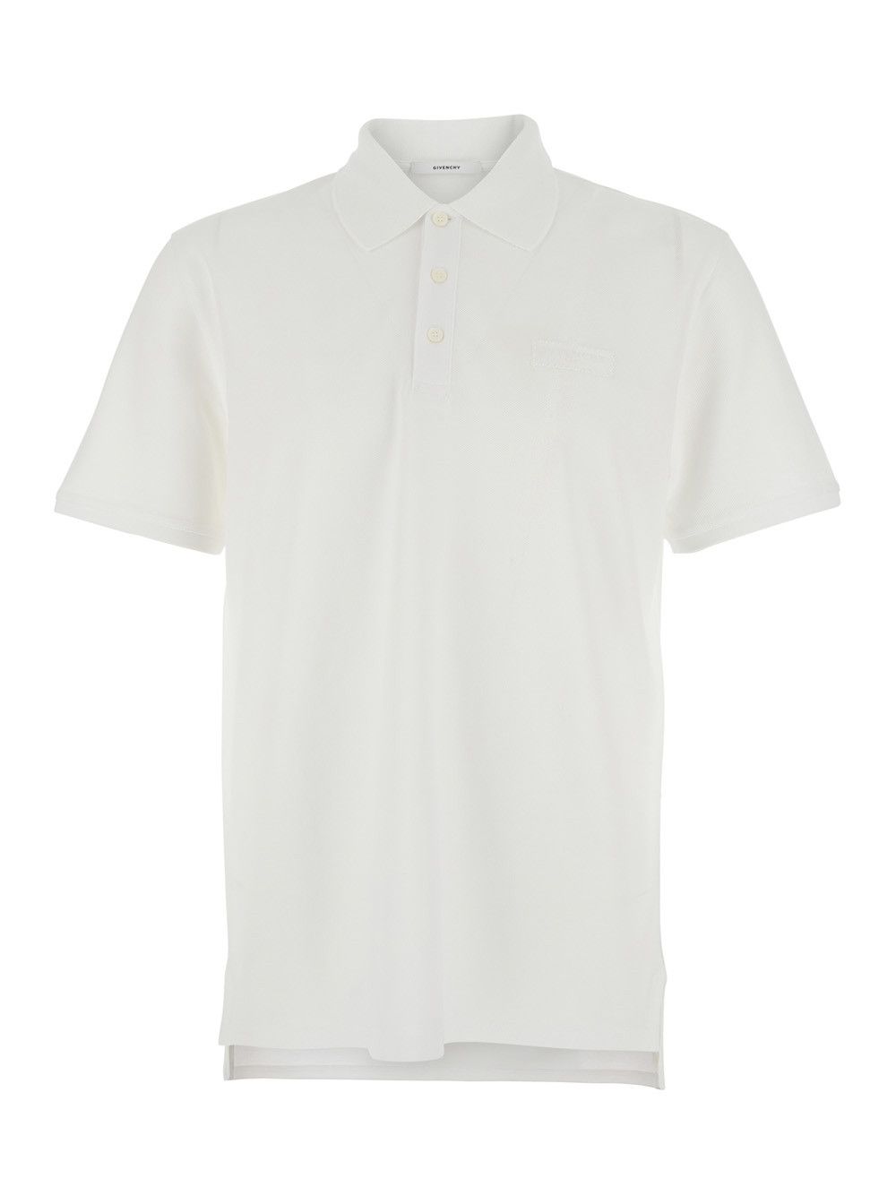 Givenchy White Polo shirt with Classic Collar and Tone-on-Tone Logo Patch on the Front in Cotton for Men Size US L / EU 52-54 / 3 - 1 Thumbnail