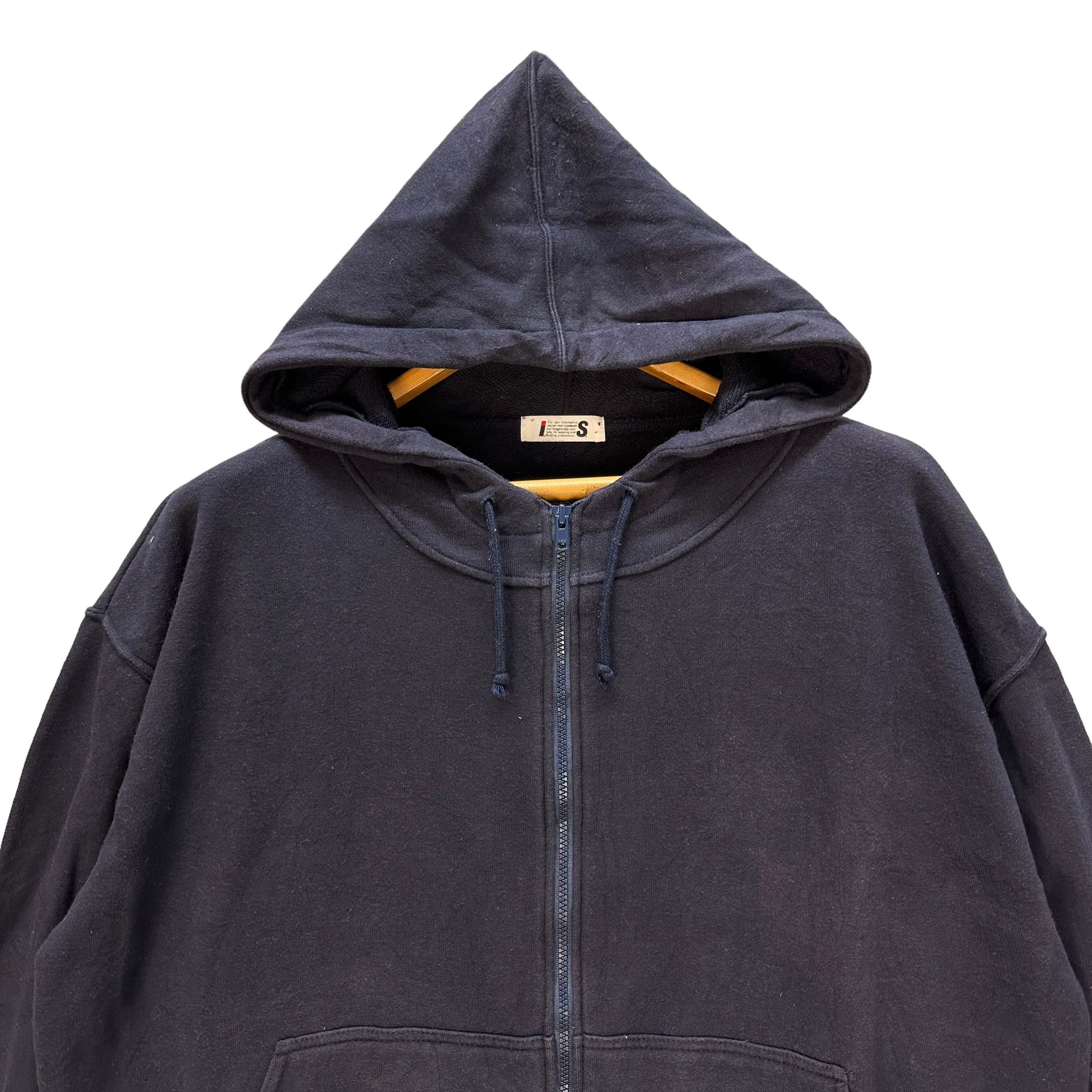 Issey Miyake 90's IS ICONIC CARE LABEL BIG LOGO ZIPPER HOODIES #9090-56 Size US M / EU 48-50 / 2 - 4 Thumbnail